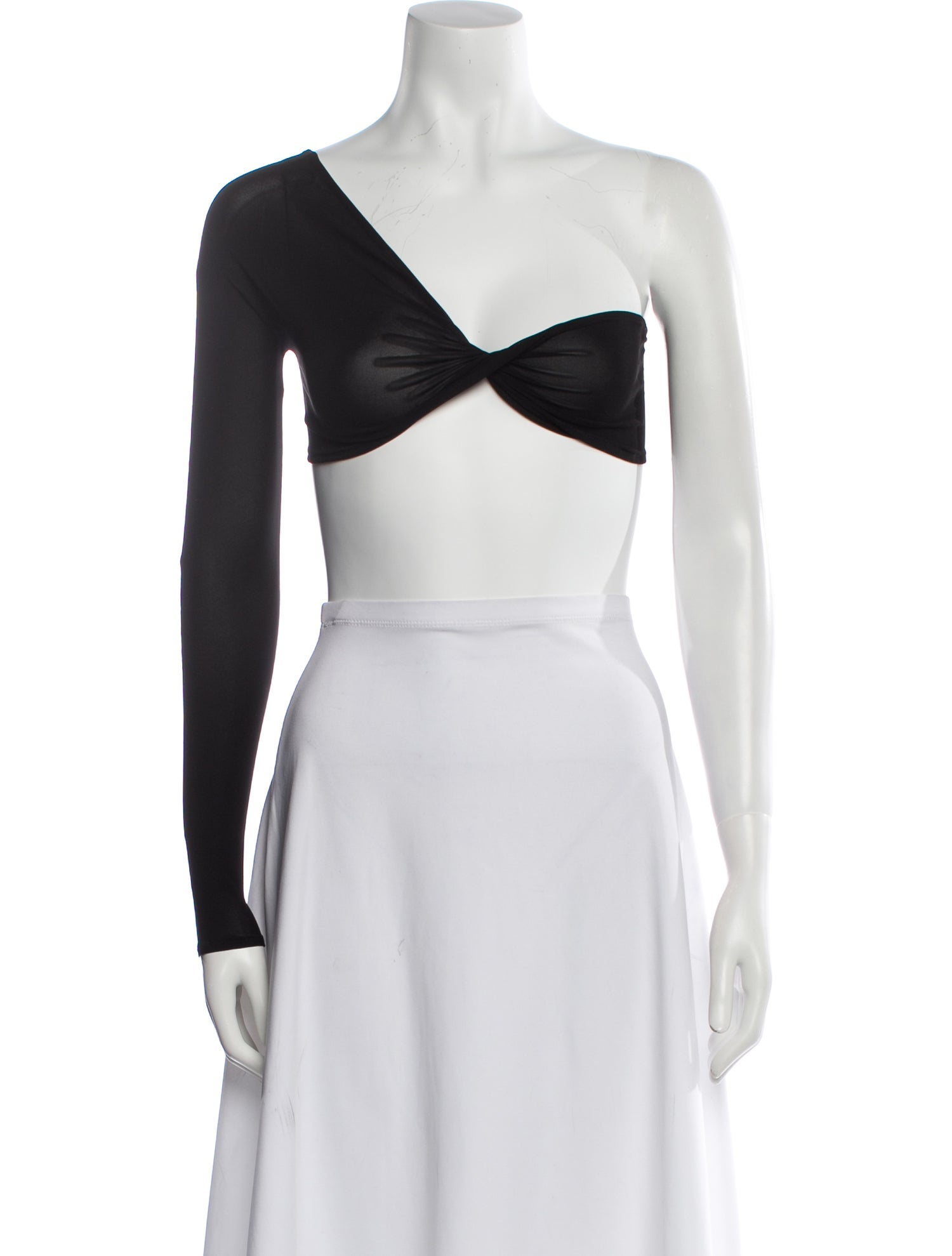 Courrèges One-Shoulder Sleeveless Crop Top