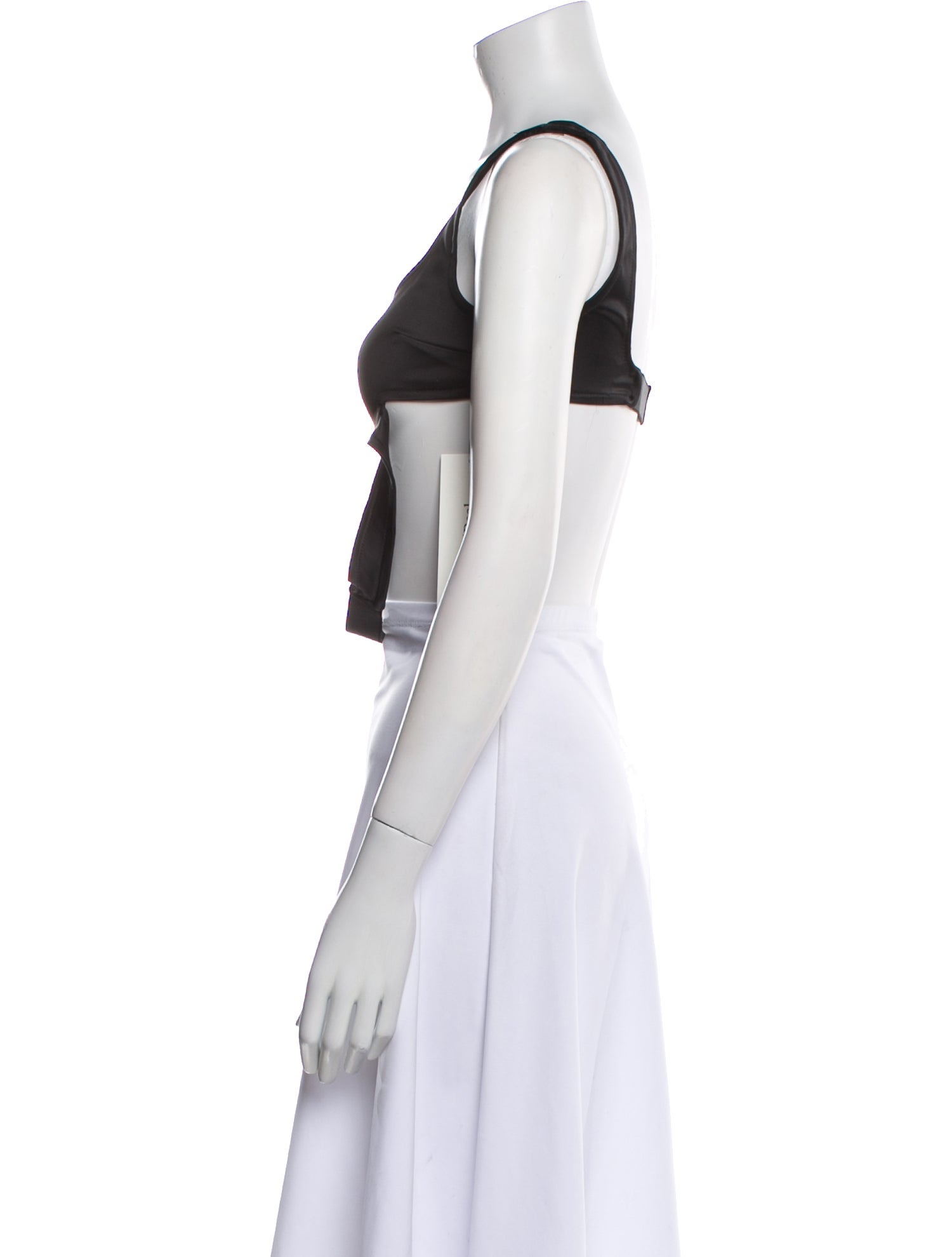 Courrèges Scoop Neck Sleeveless Crop Top