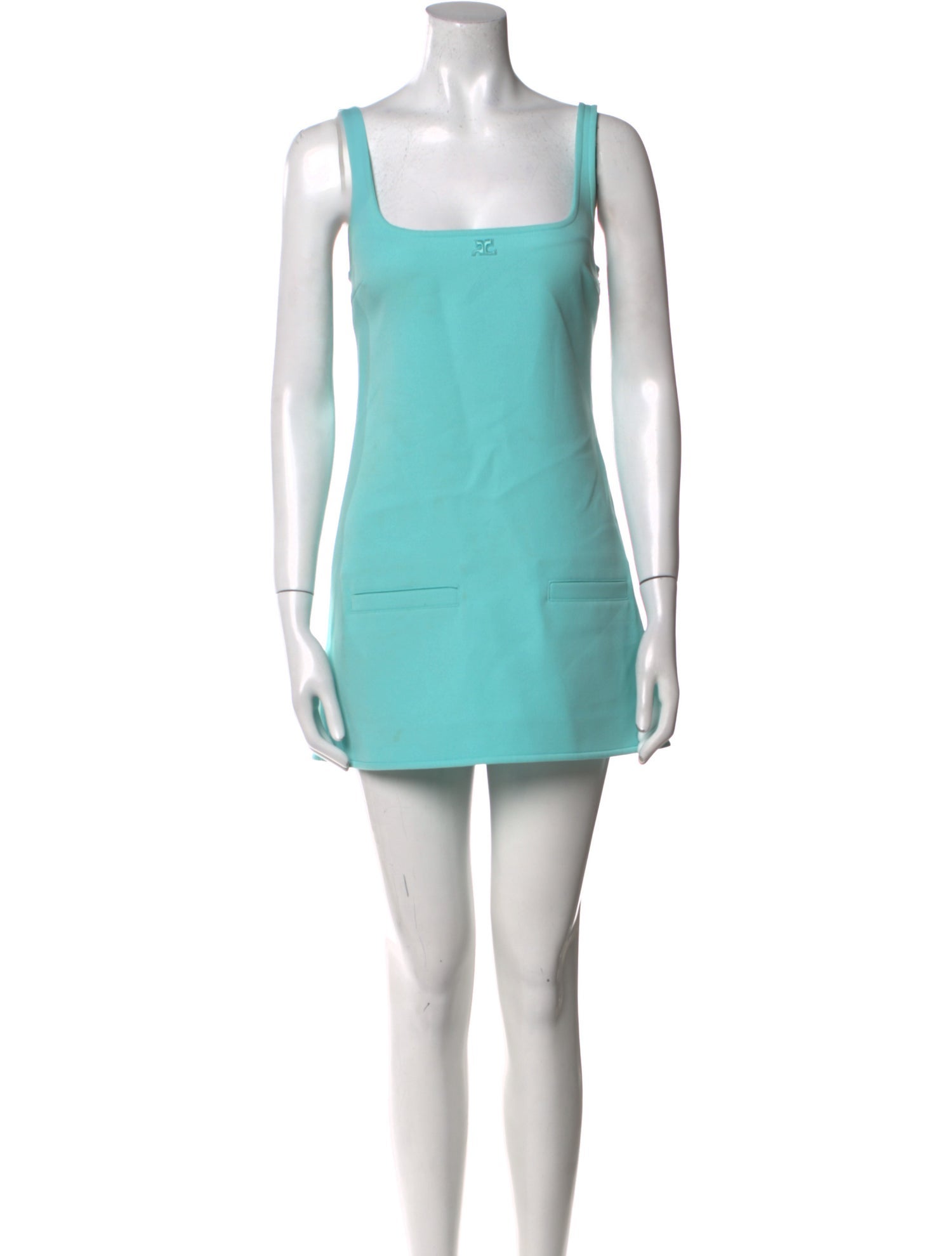 Courrèges Square Neckline Mini Dress