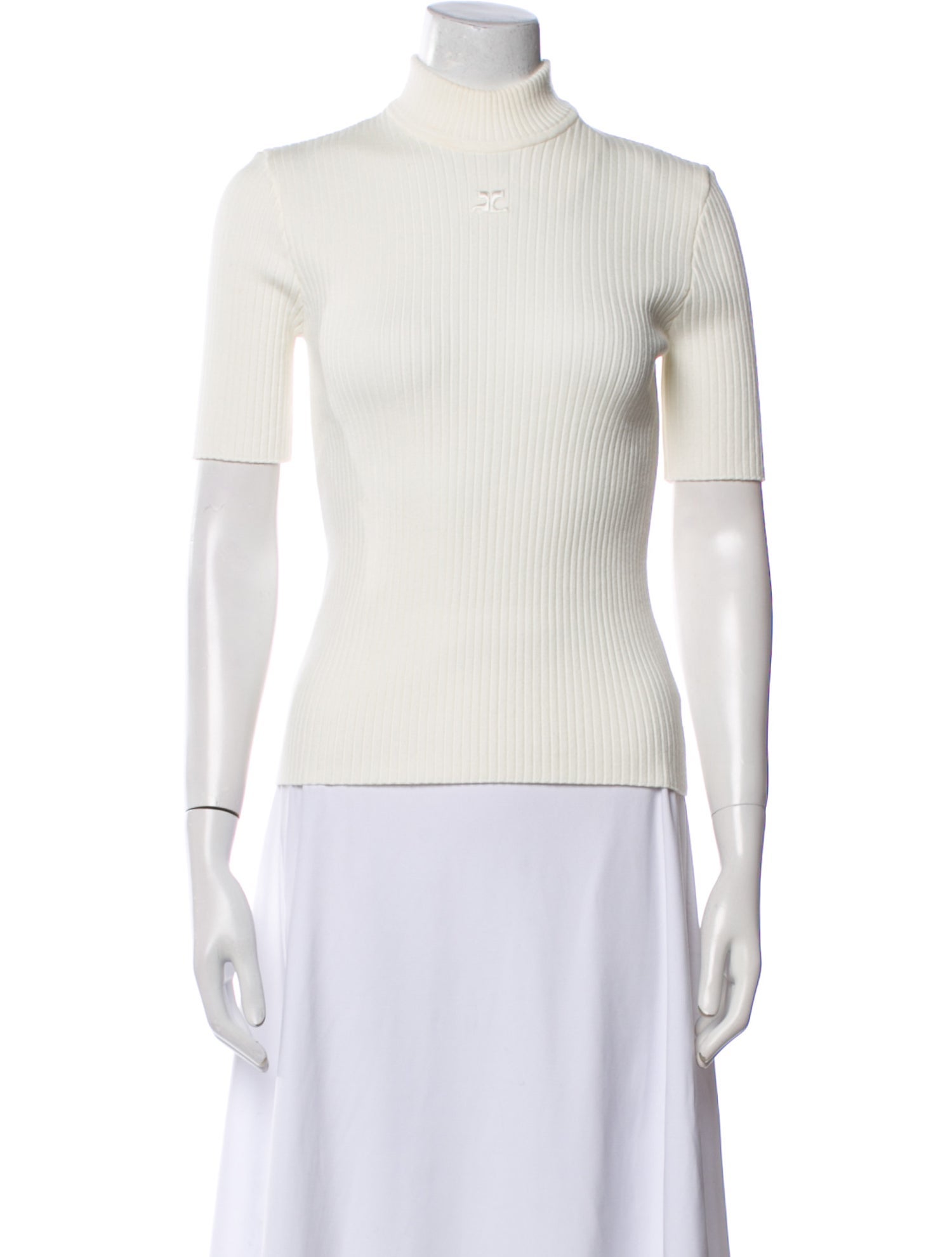 Courrèges Turtleneck Short Sleeve Top