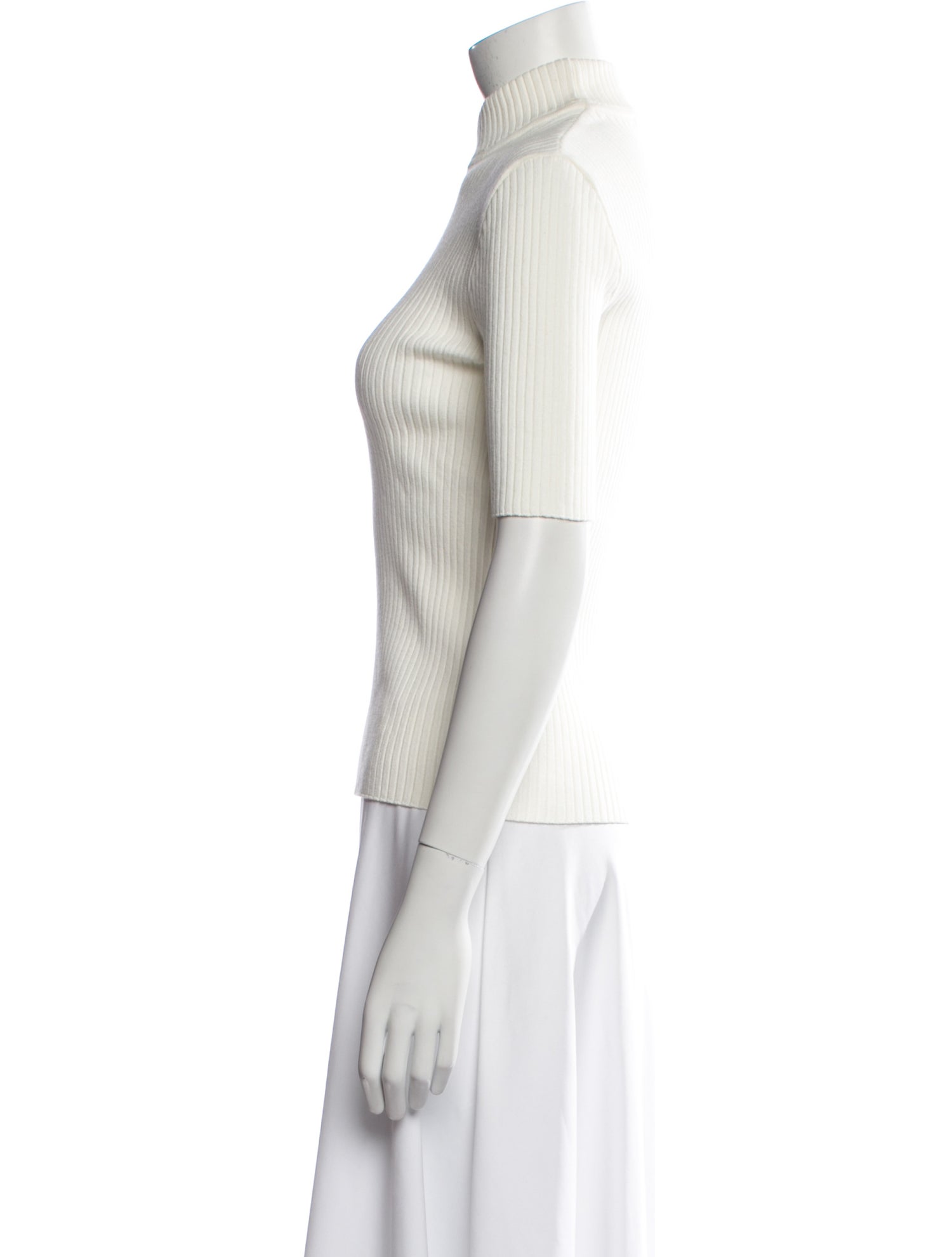 Courrèges Mock Neck Short Sleeve Top