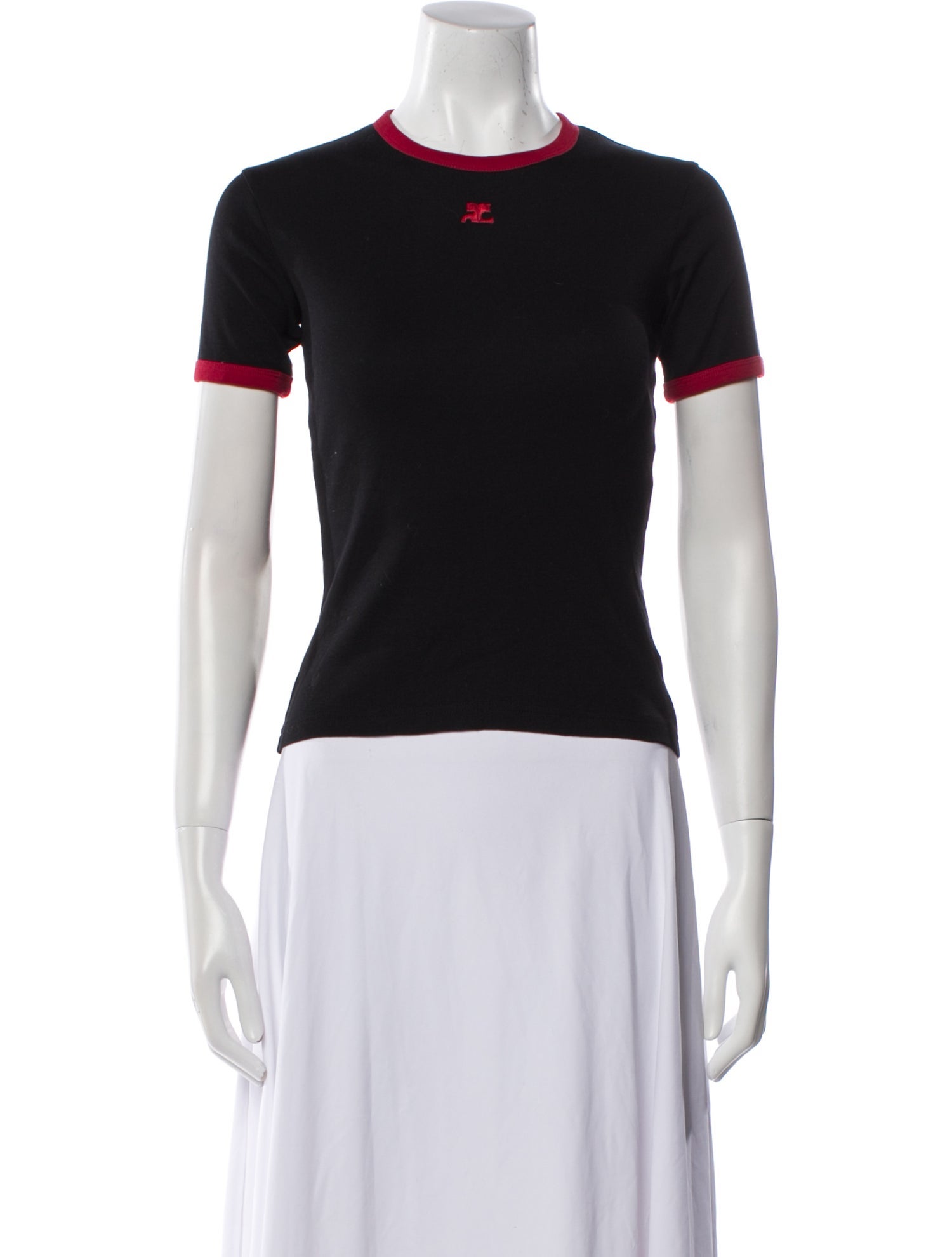 Courrèges Crew Neck Short Sleeve T-Shirt