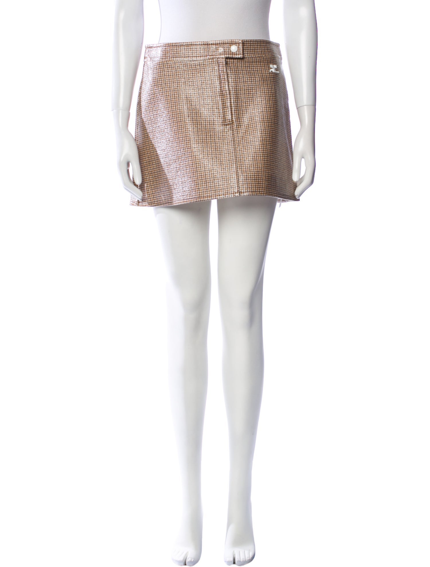 Courrèges Plaid Print Mini Skirt w/ Tags