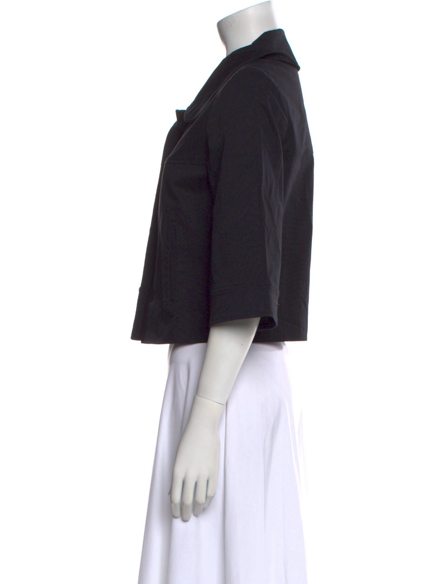 Courrèges Three-Quarter Sleeve Crop Top