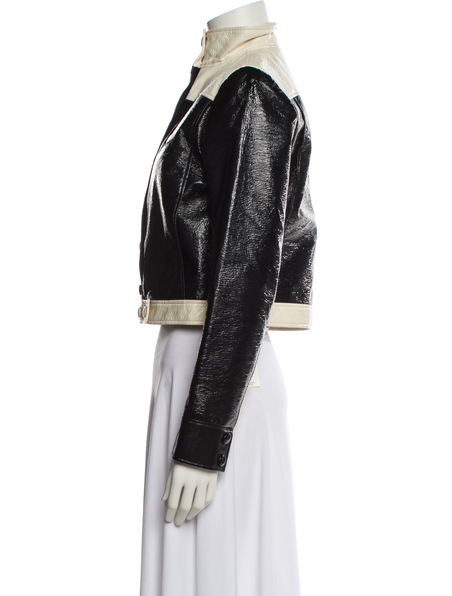 Courrèges Colorblock Pattern Biker Jacket