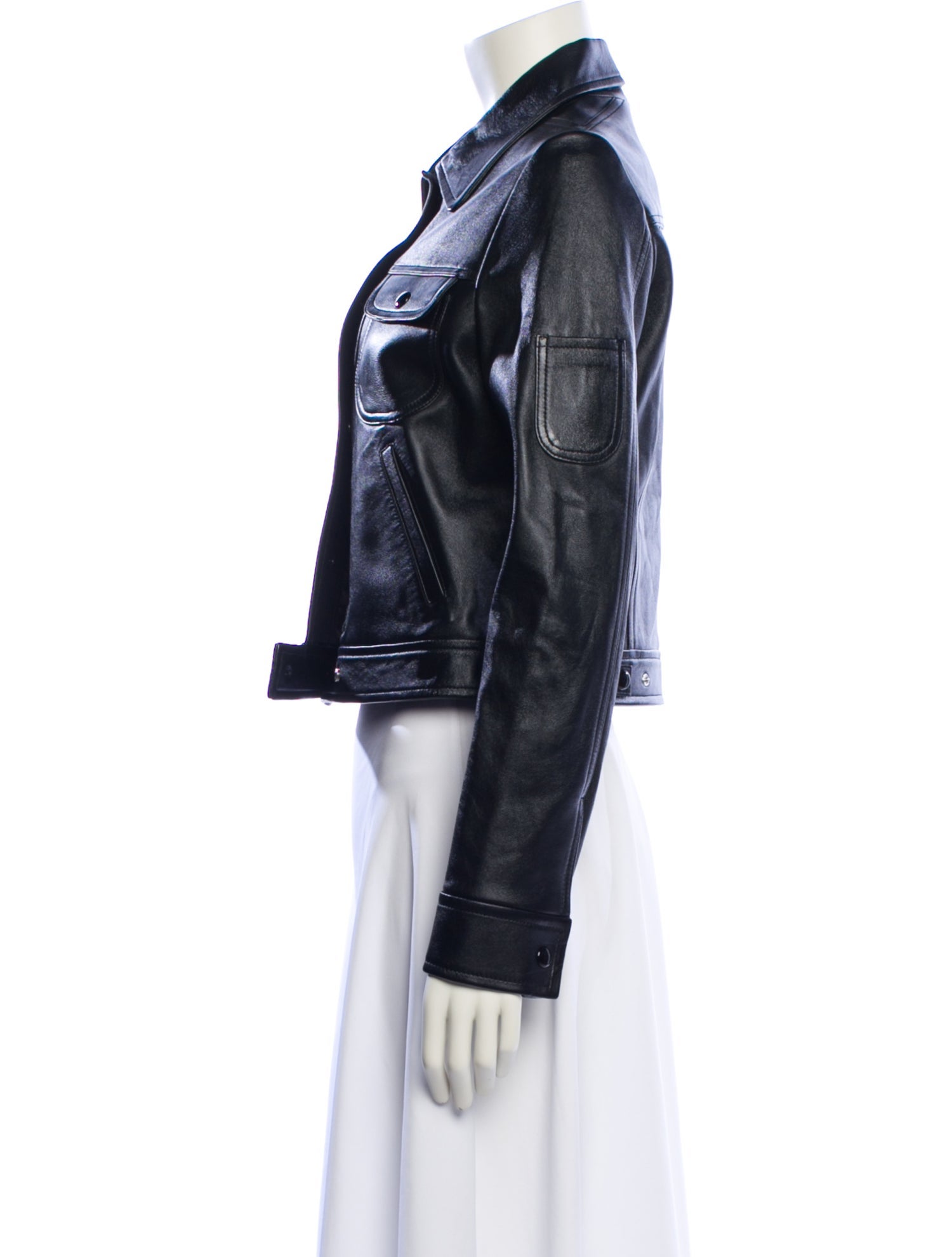 Courrèges Lamb Leather Biker Jacket