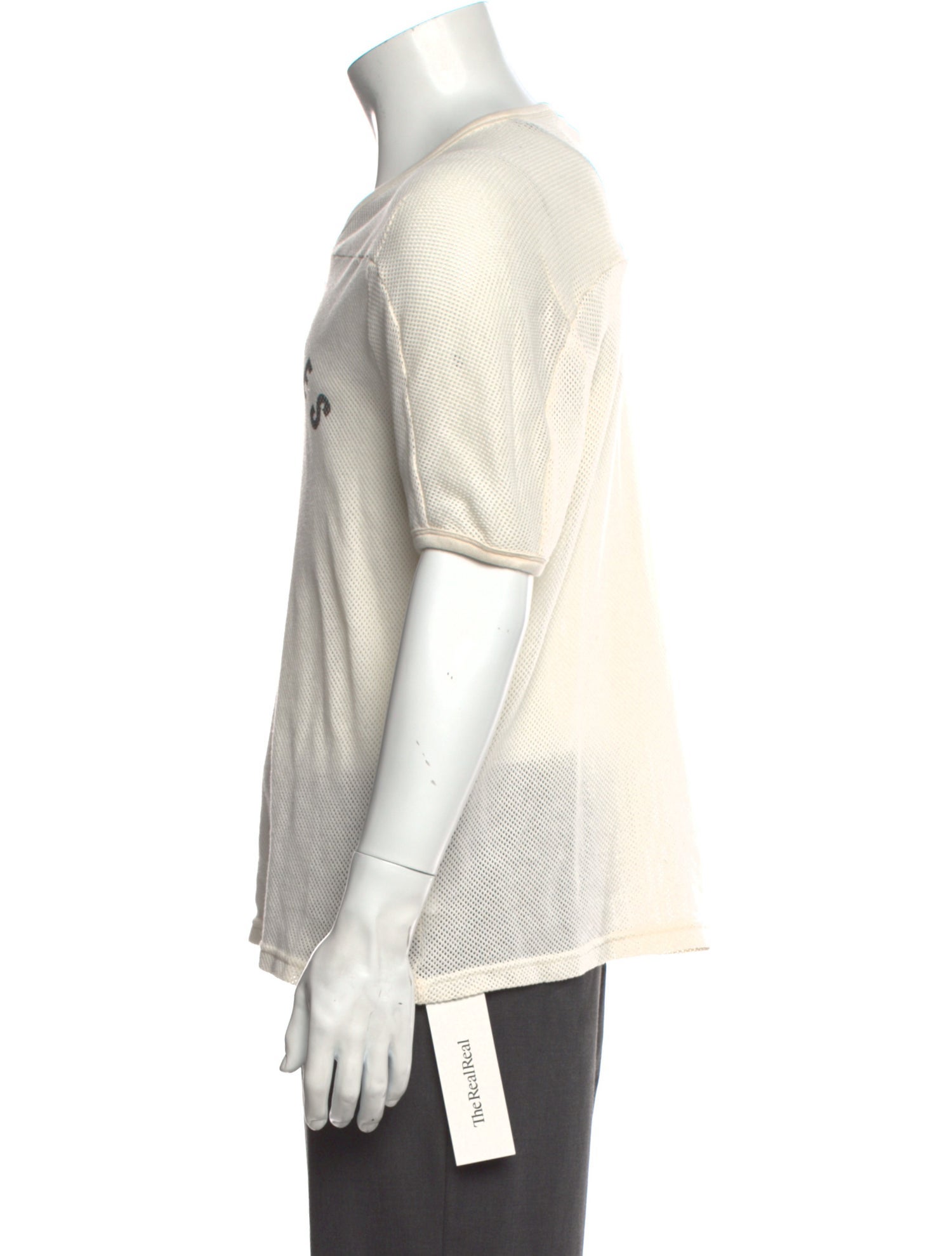 Courrèges Graphic Print V-Neck T-Shirt w/ Tags