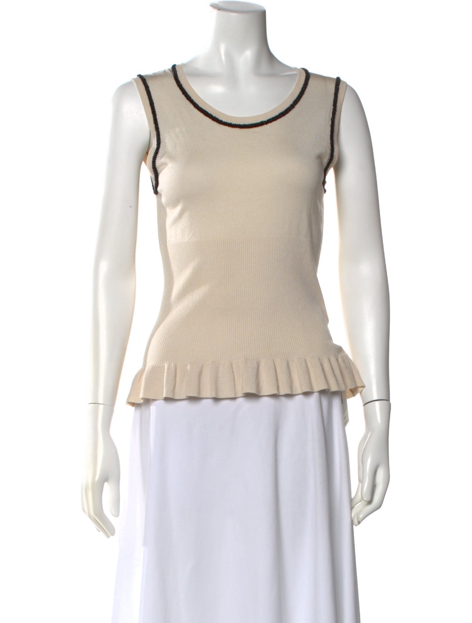 Courrèges Crew Neck Sleeveless Top