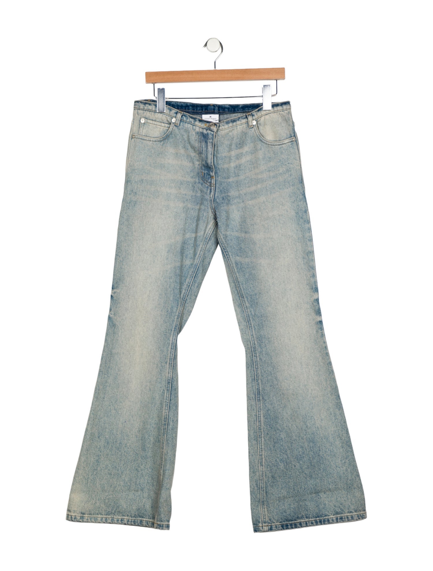 Courrèges Mid-Rise Wide Leg Jeans