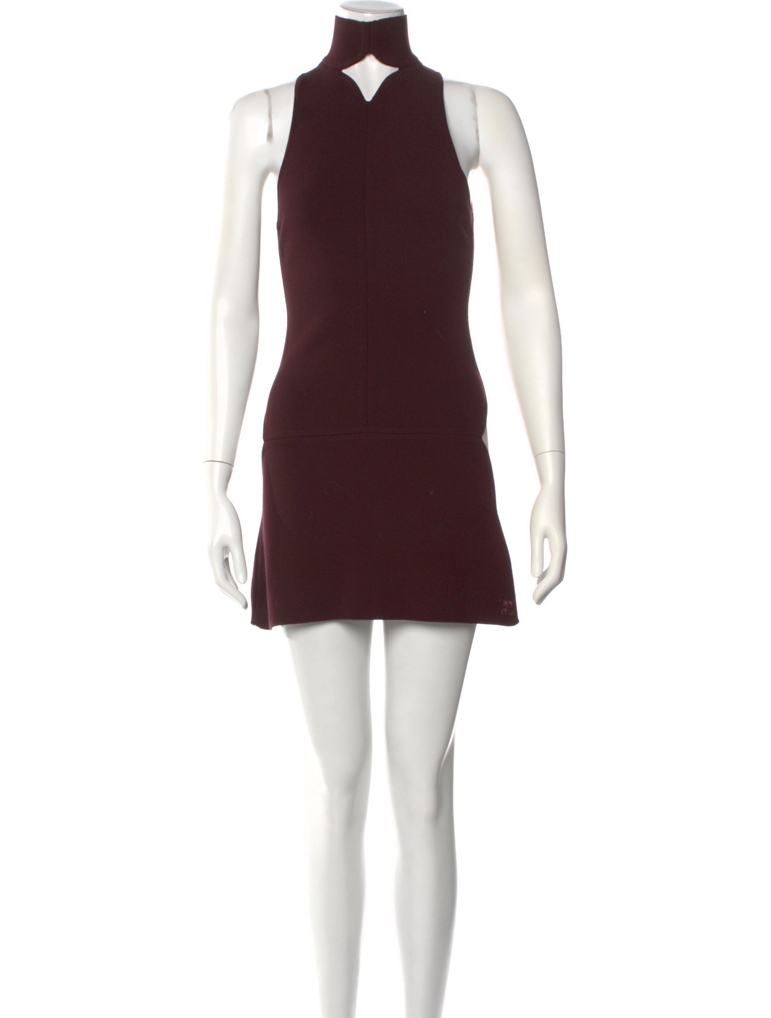 Courrèges Mock Neck Mini Dress