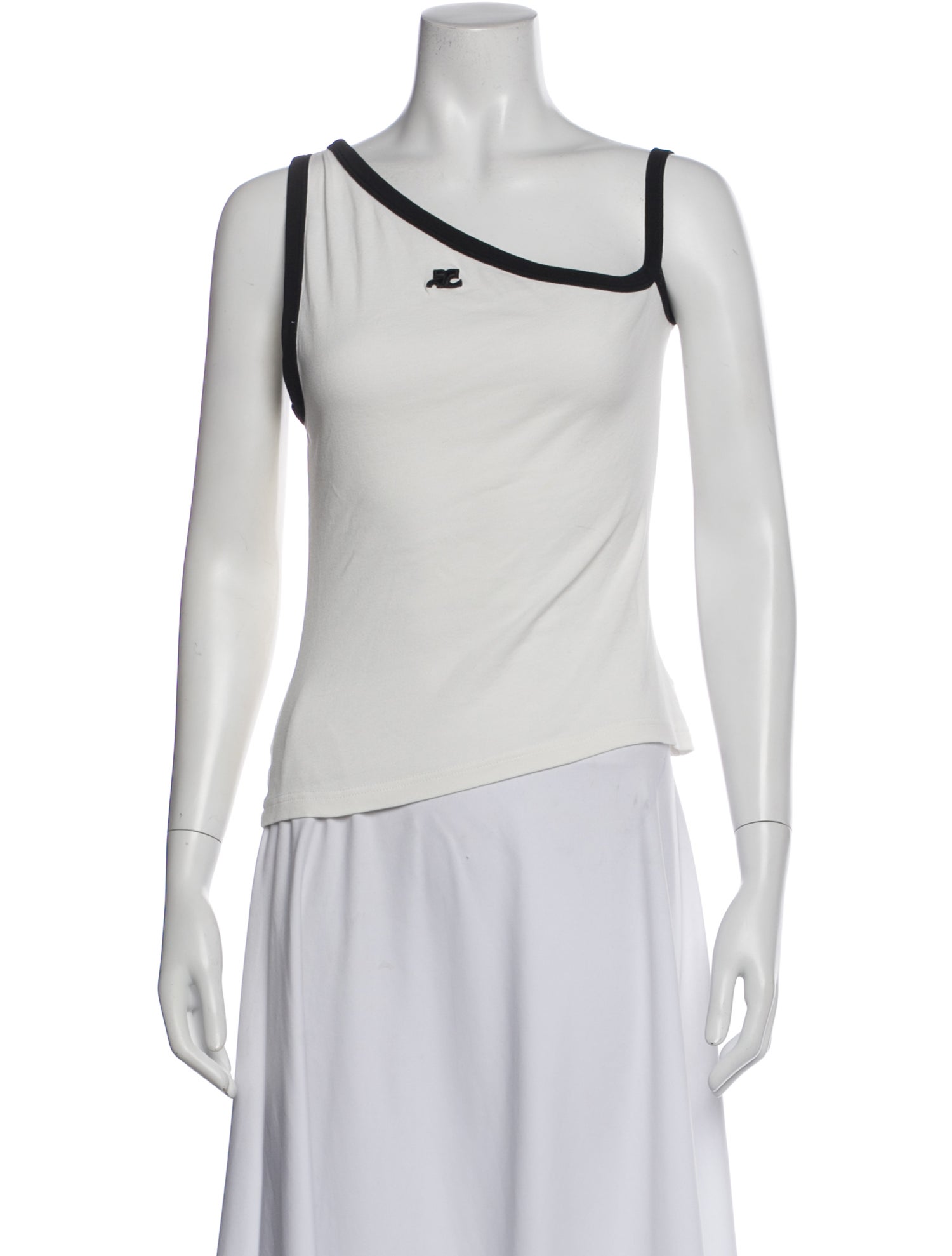 Courrèges Asymmetrical Sleeveless Top