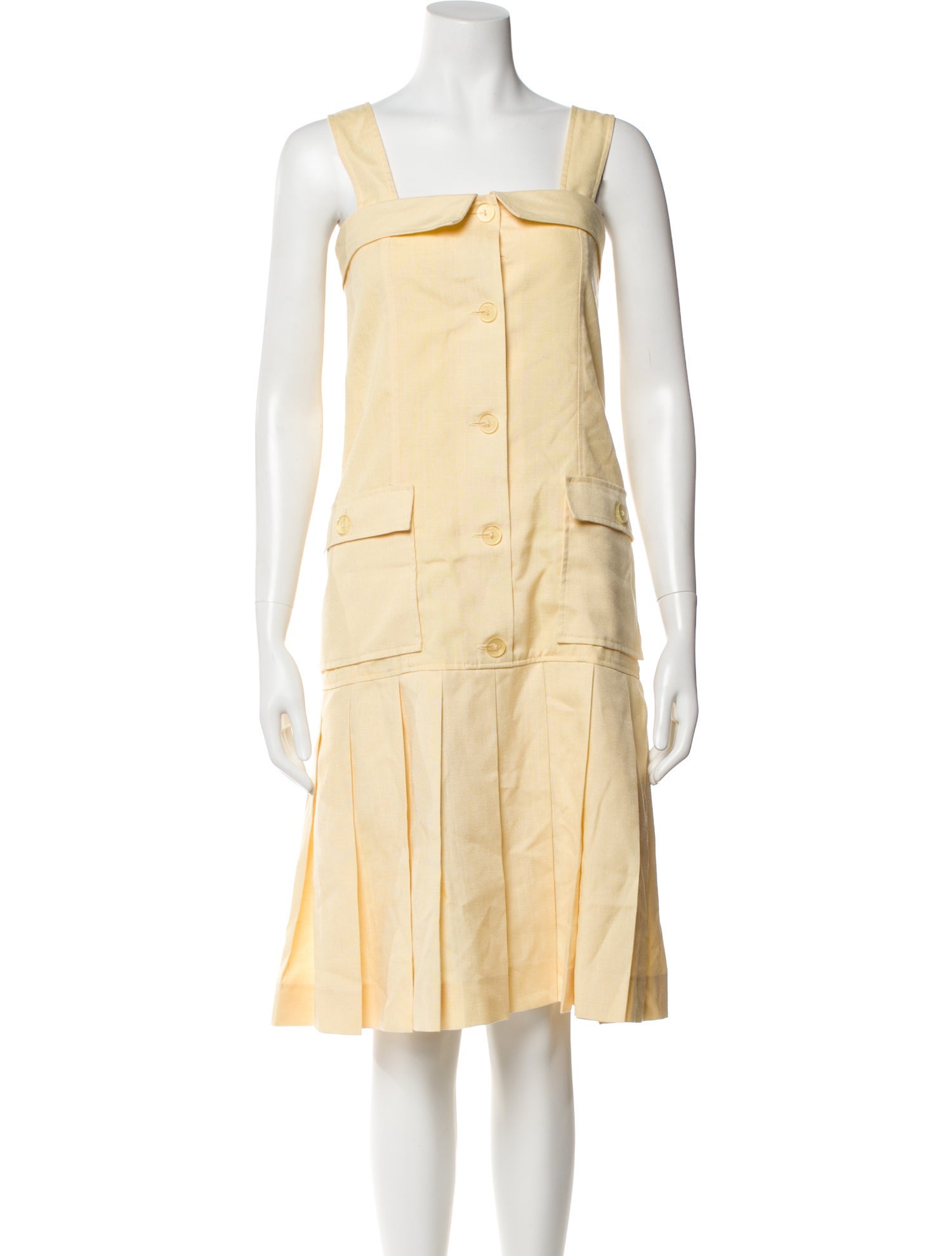 Courrèges Square Neckline Knee-Length Dress