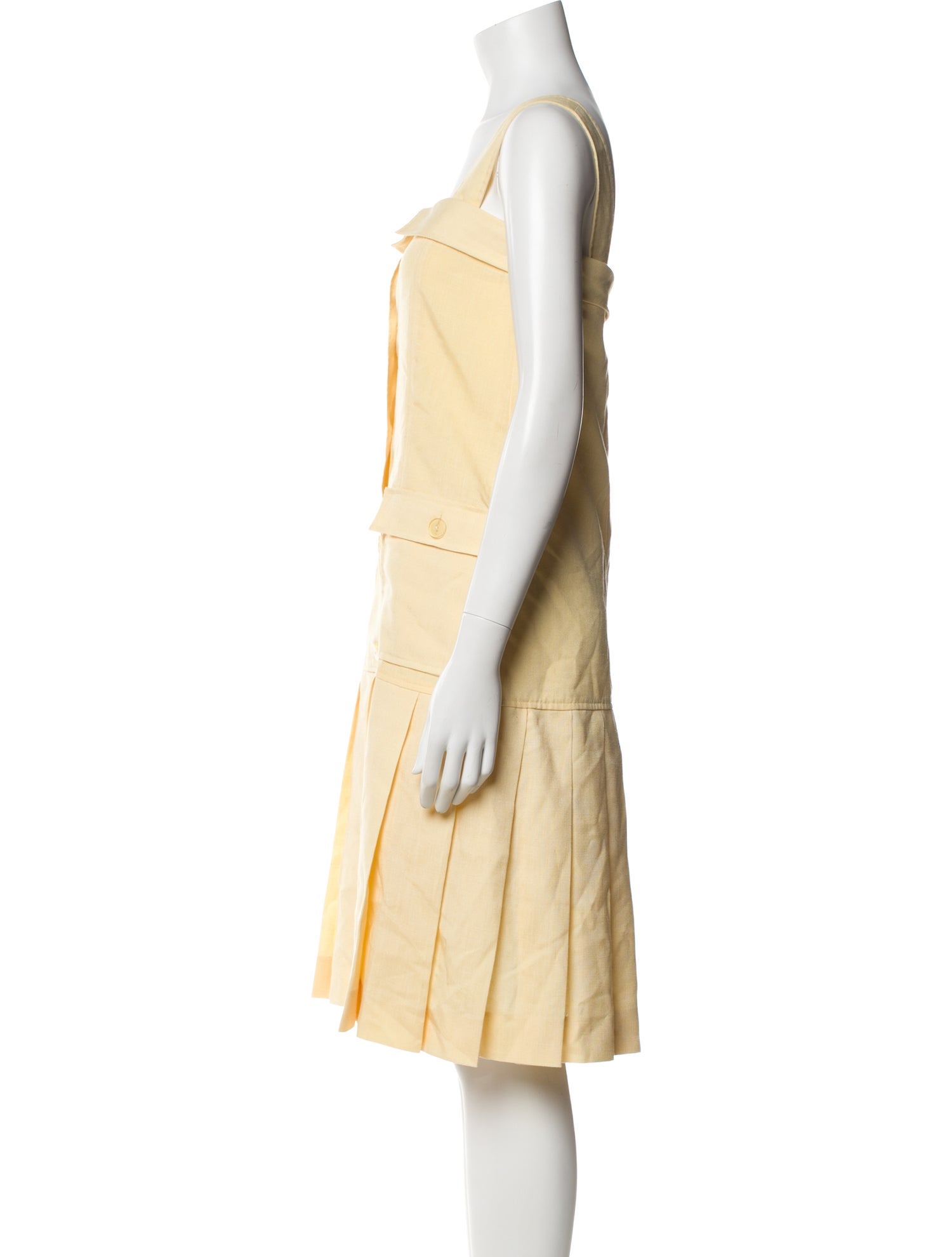 Courrèges Square Neckline Knee-Length Dress