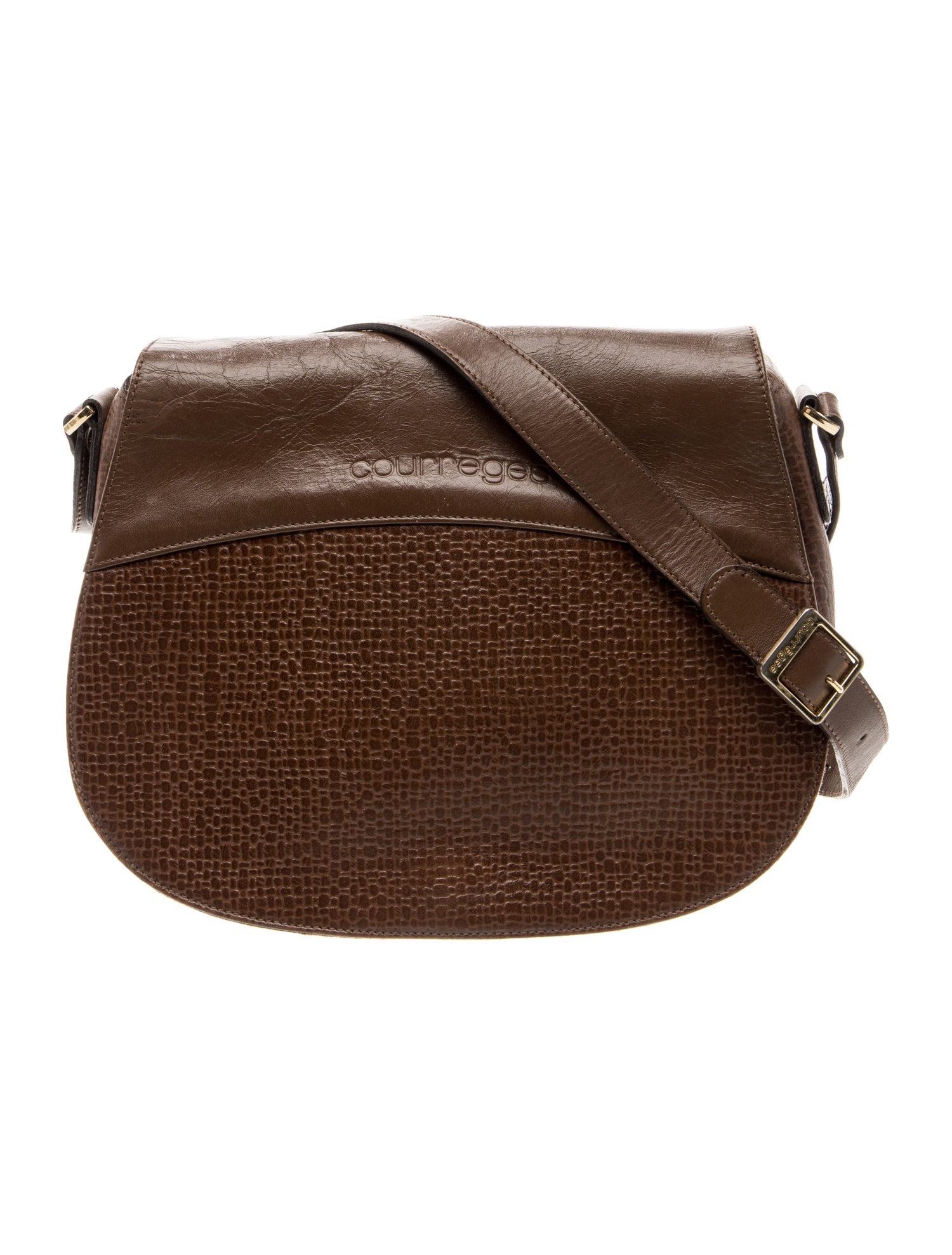 Courrèges Leather Messenger Bag