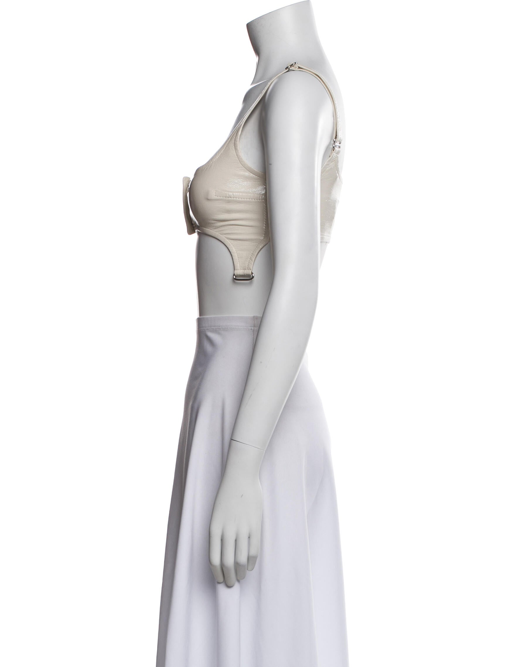 Courrèges Square Neckline Sleeveless Crop Top w/ Tags