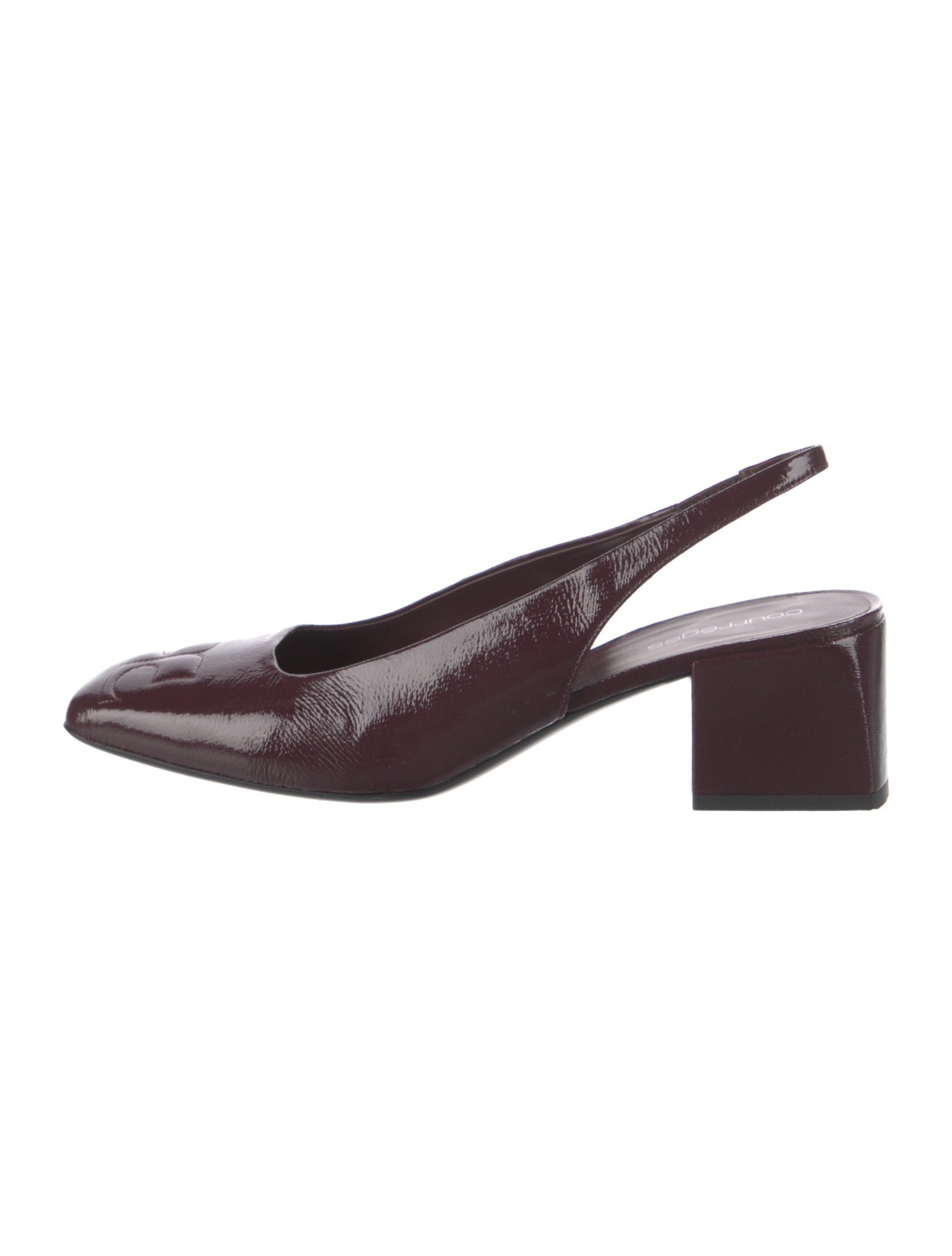 Courrèges Patent Leather Slingback Pumps