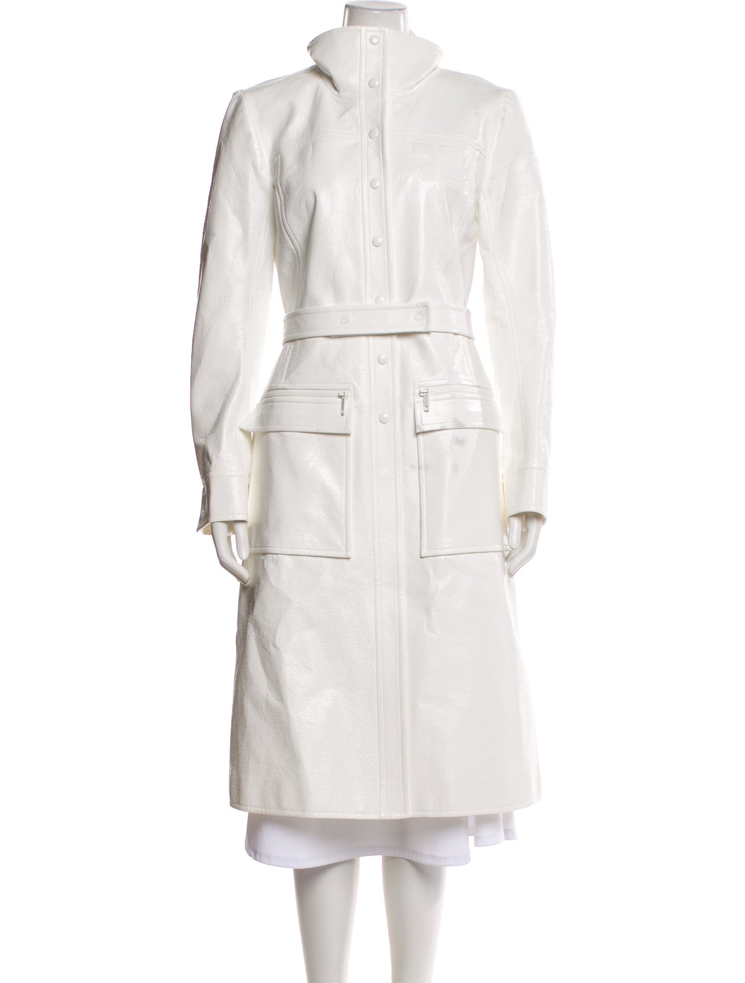 Courrèges Faux Leather Trench Coat