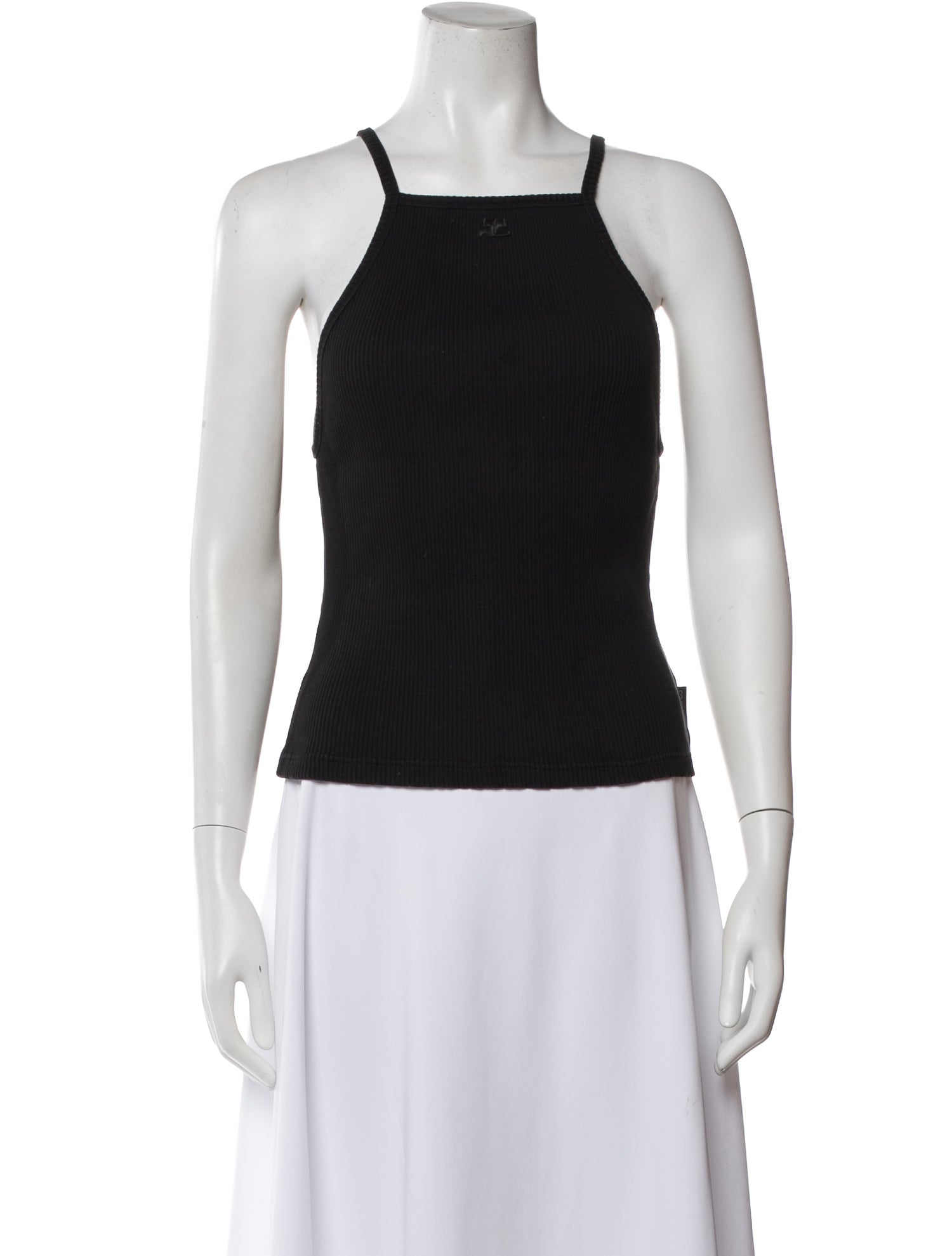 Courrèges Square Neckline Sleeveless Top