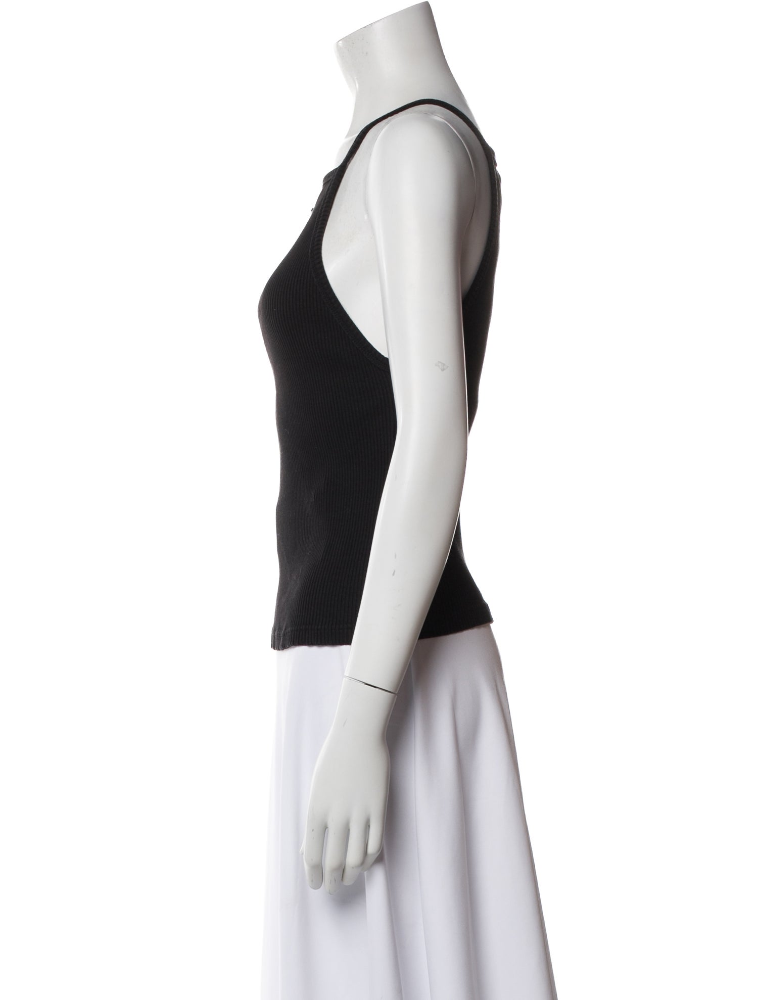Courrèges Square Neckline Sleeveless Top
