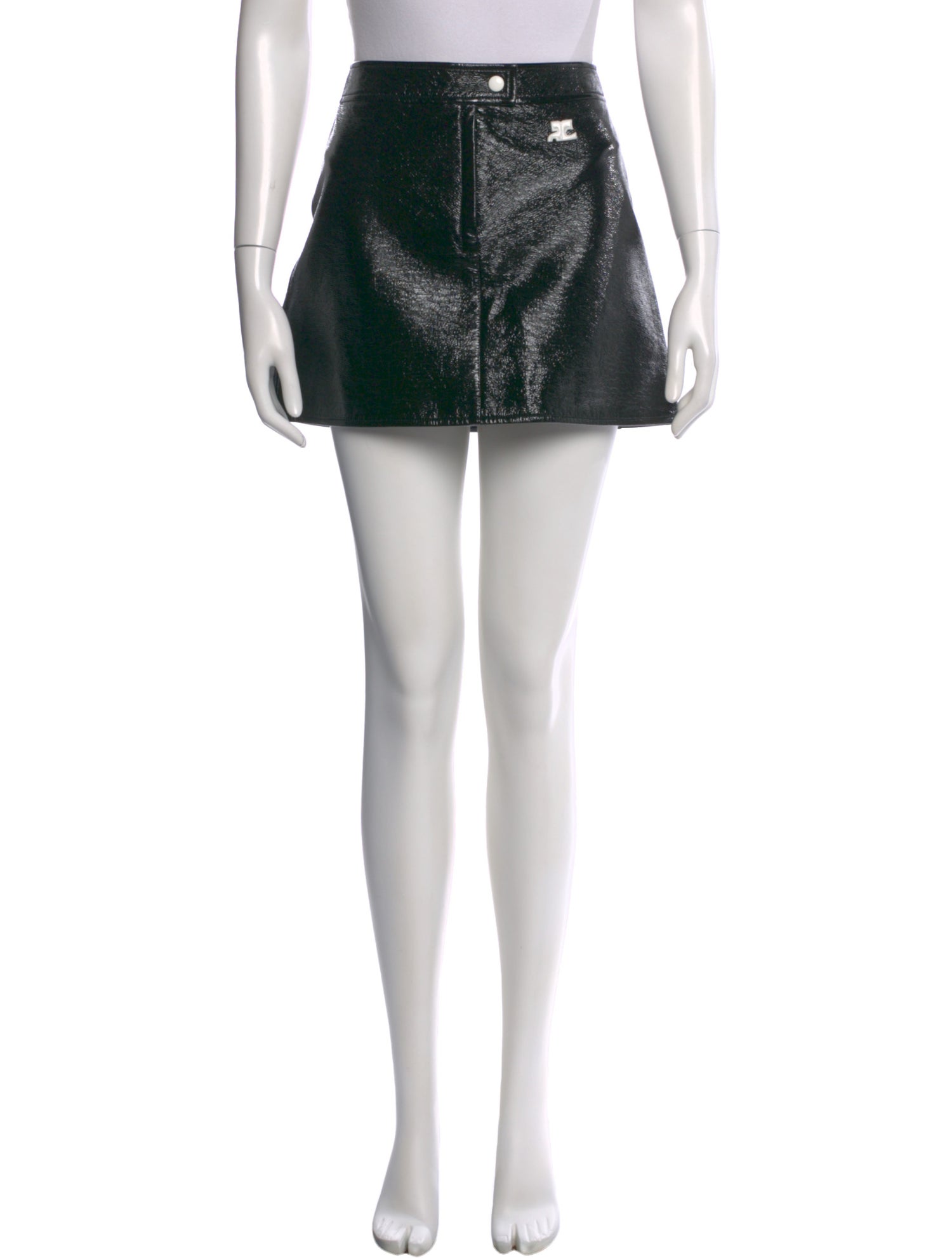Courrèges Embroidered Accent Mini Skirt