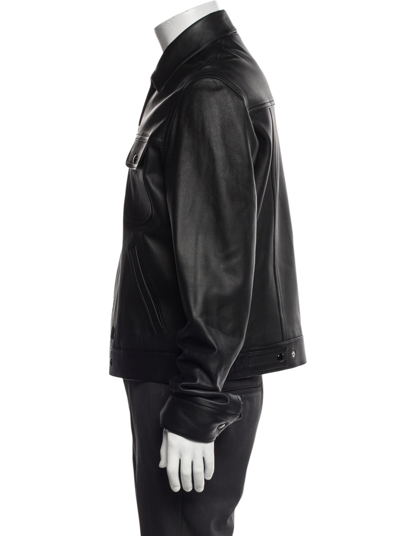 Courrèges Lamb Leather Trucker Jacket