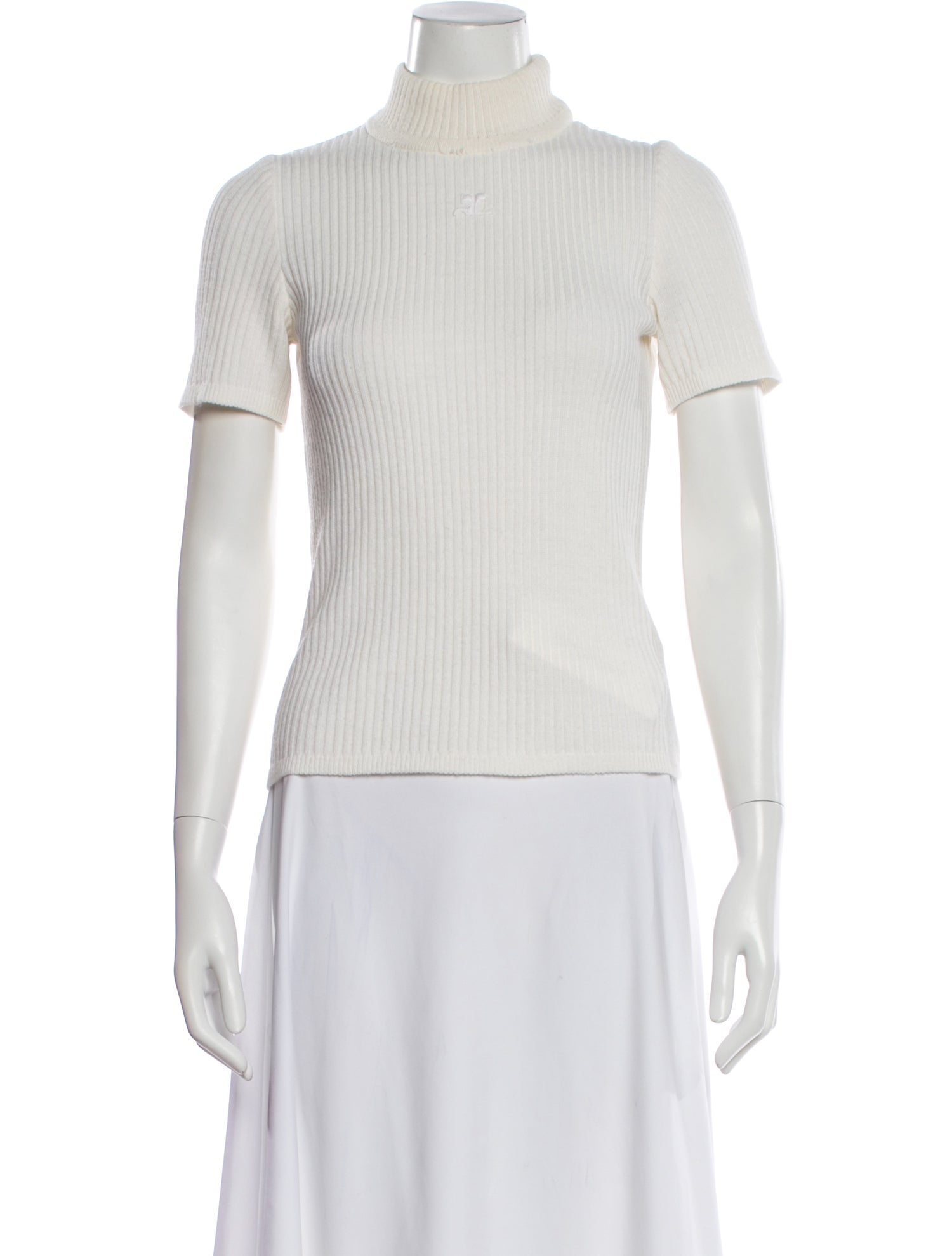 Courrèges Wool Mock Neck Sweater