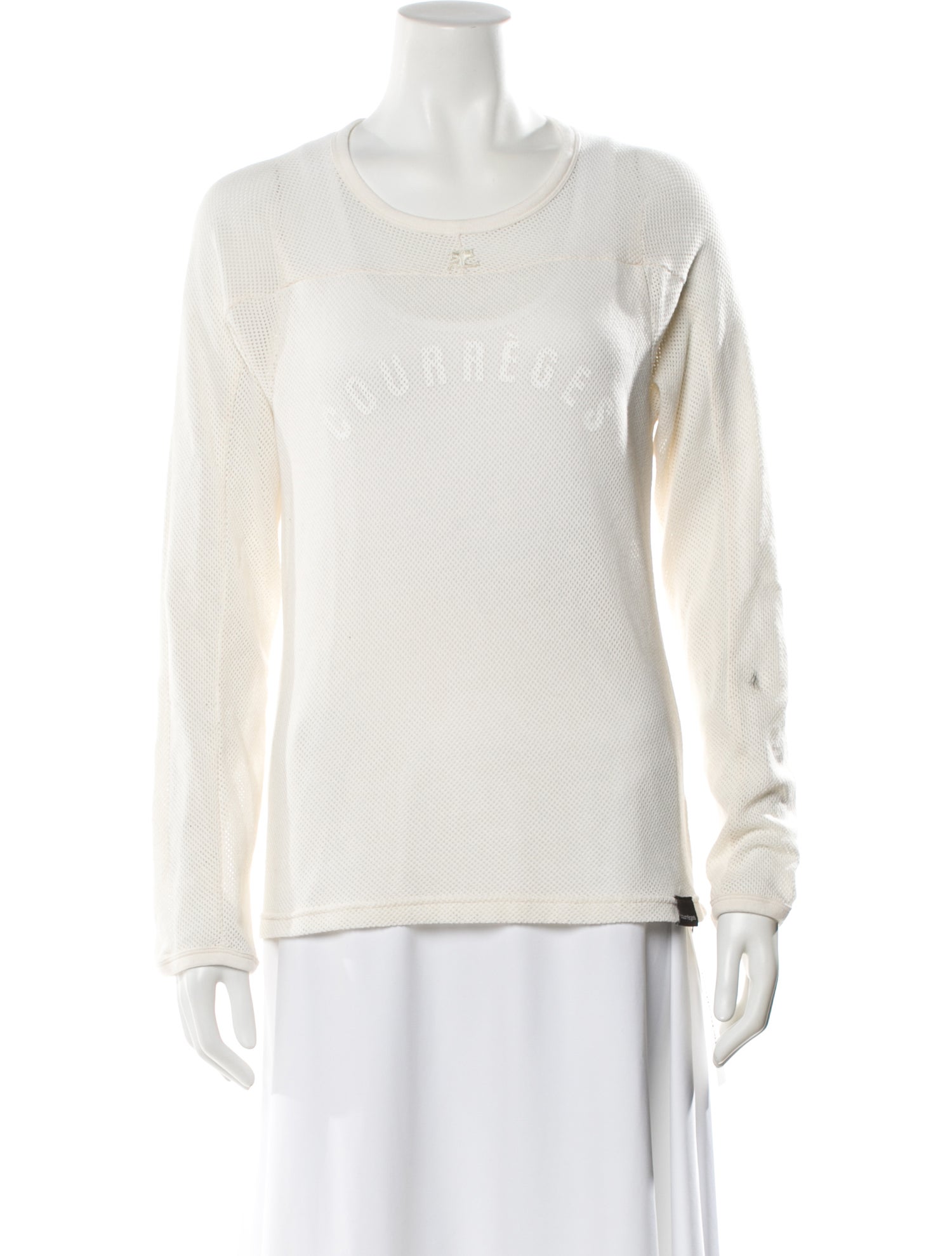 Courrèges Crew Neck Long Sleeve Top