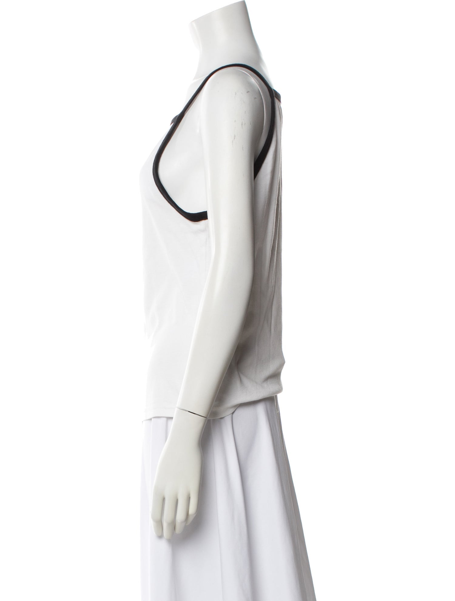 Courrèges Square Neckline Sleeveless Top