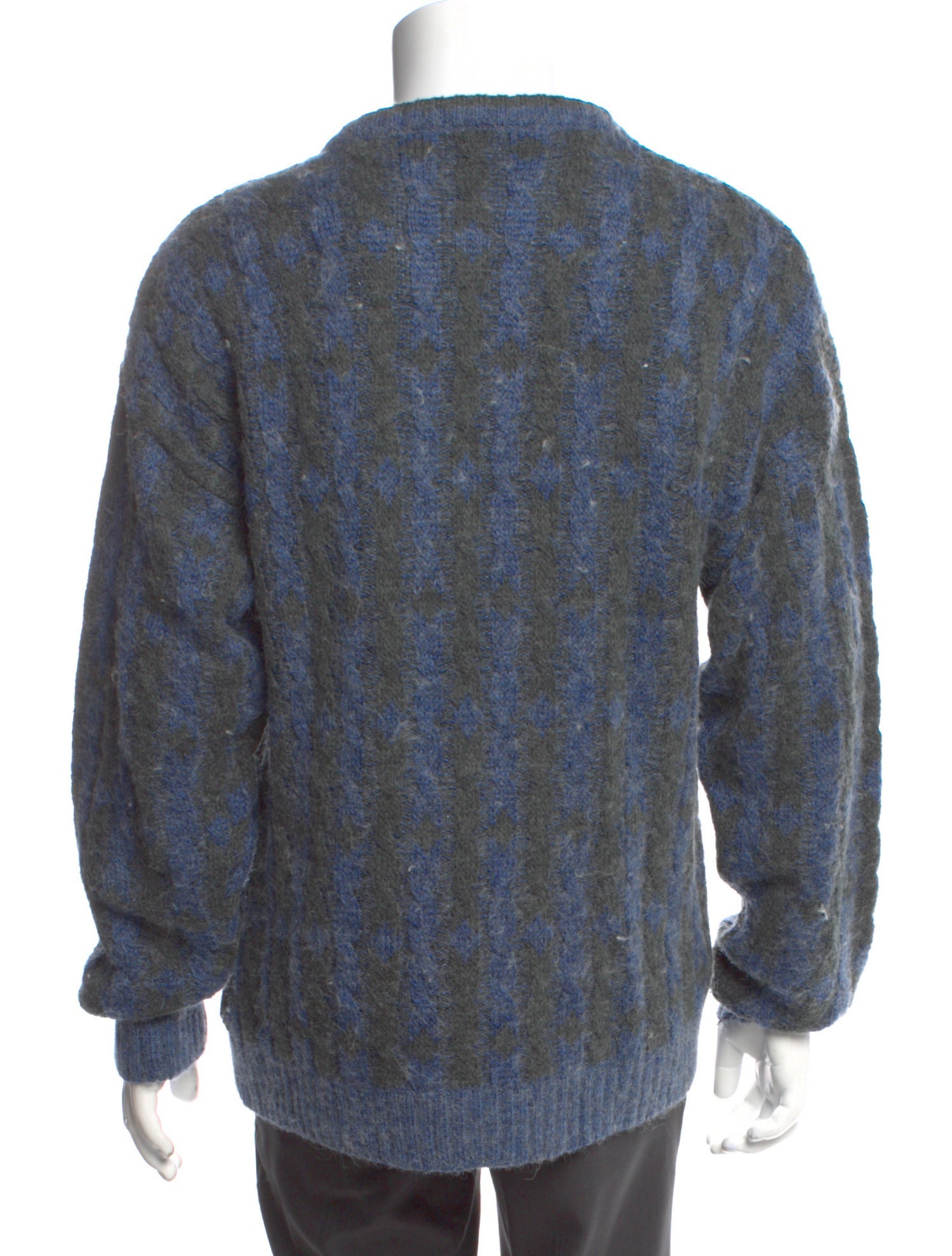 Tweed Pattern Crew Neck Pullover
