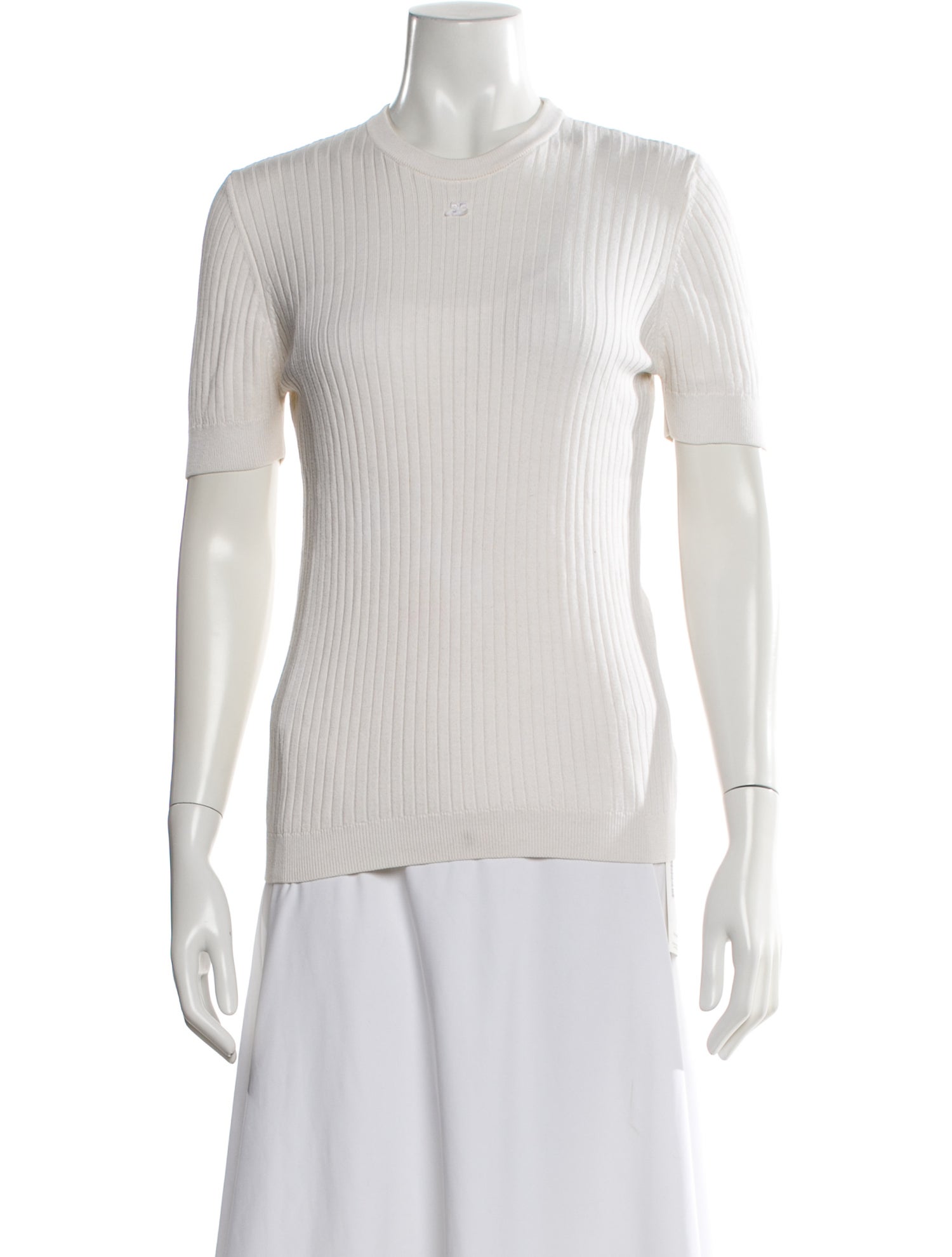 Courrèges Crew Neck Short Sleeve Top
