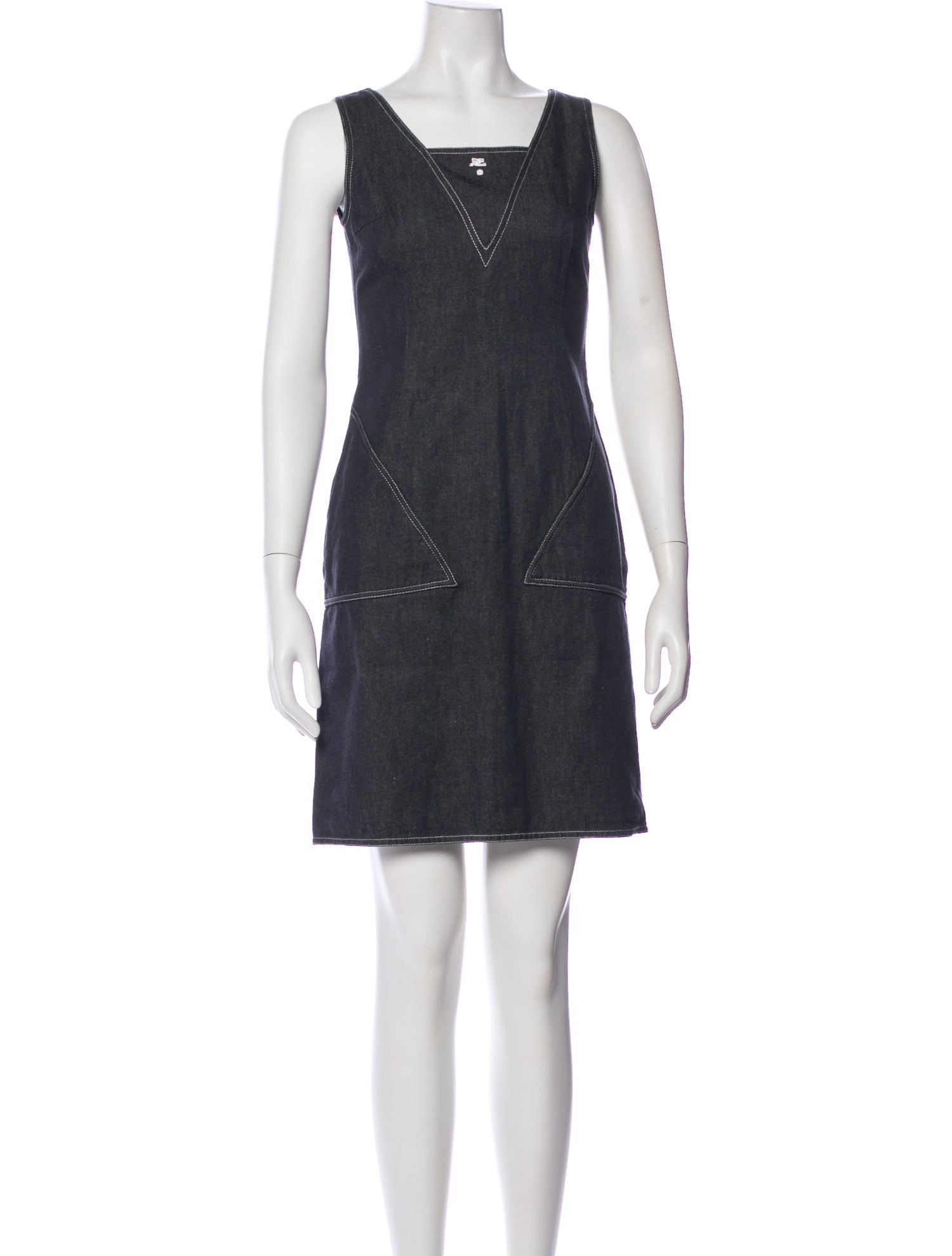 Courrèges Square Neckline Mini Dress