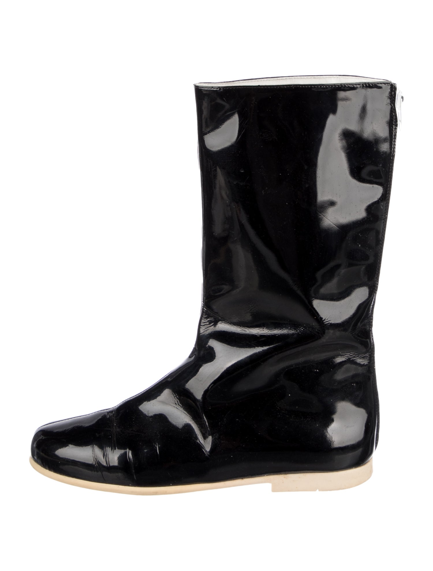 Courrèges Patent Leather Rain Boots