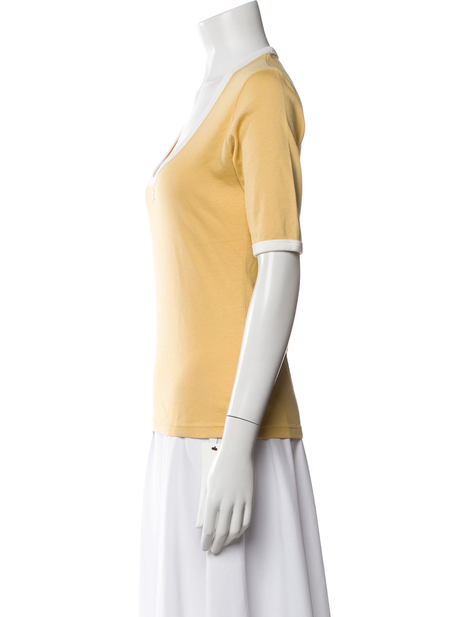 Courrèges Scoop Neck Short Sleeve T-Shirt