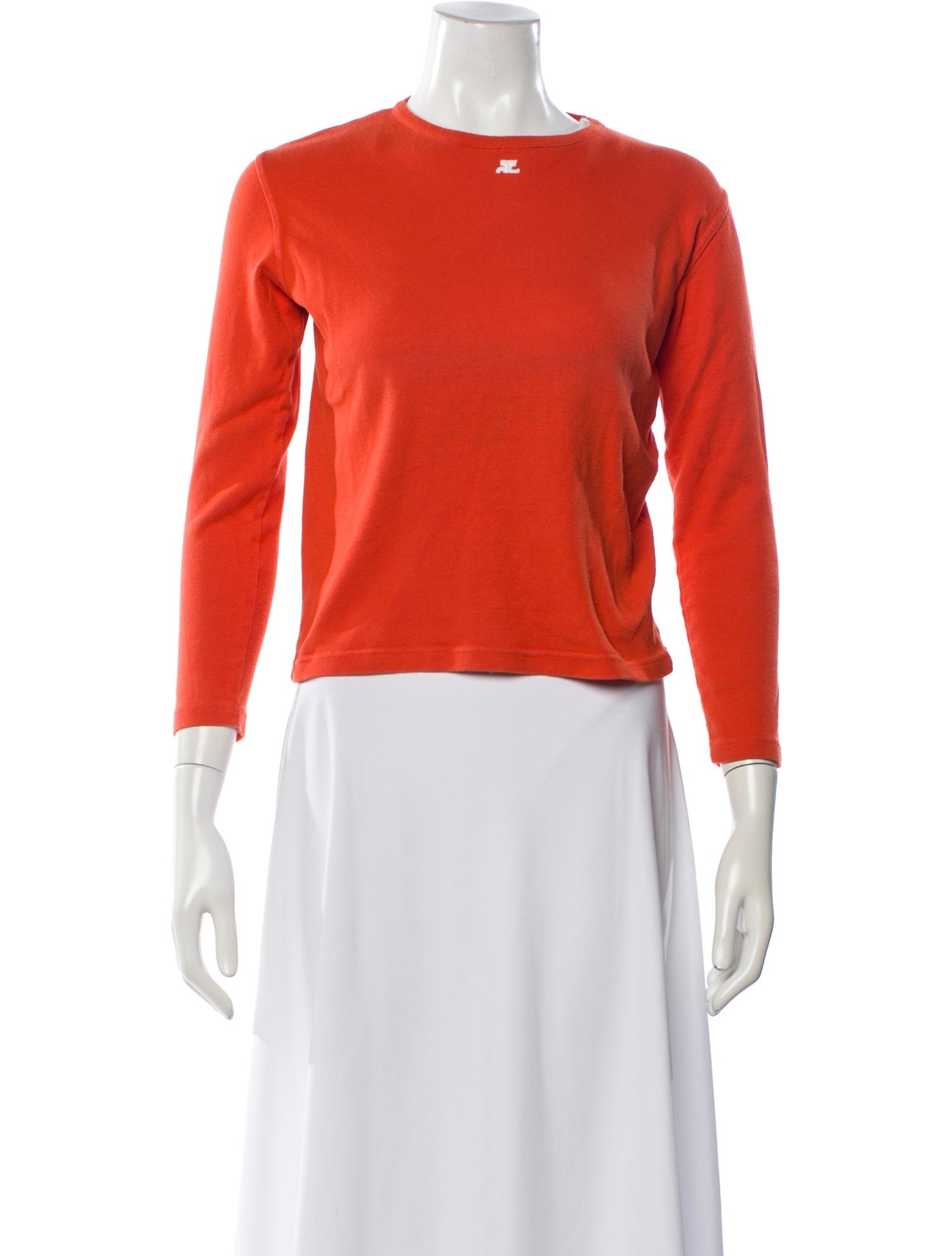 Courrèges Crew Neck Long Sleeve Top