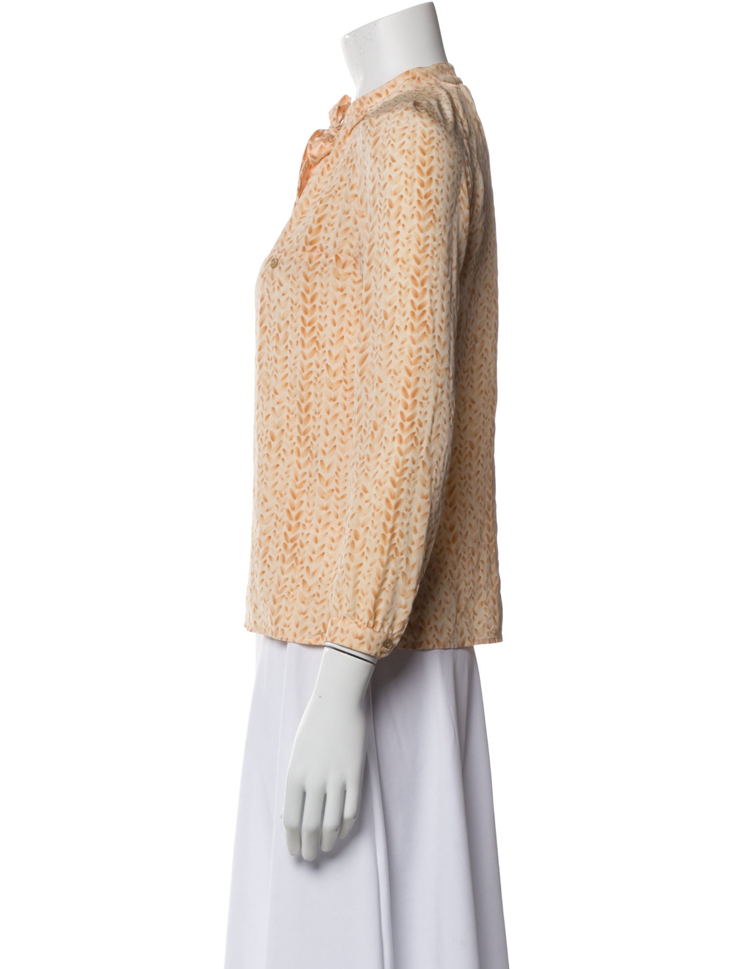 Courrèges Silk Patterned Blouse