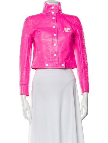 Pre-owned Courrèges Biker Jacket In Pink