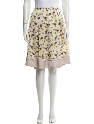 Pre-owned Courrèges Polka Dot Print Knee-length Skirt In Multi
