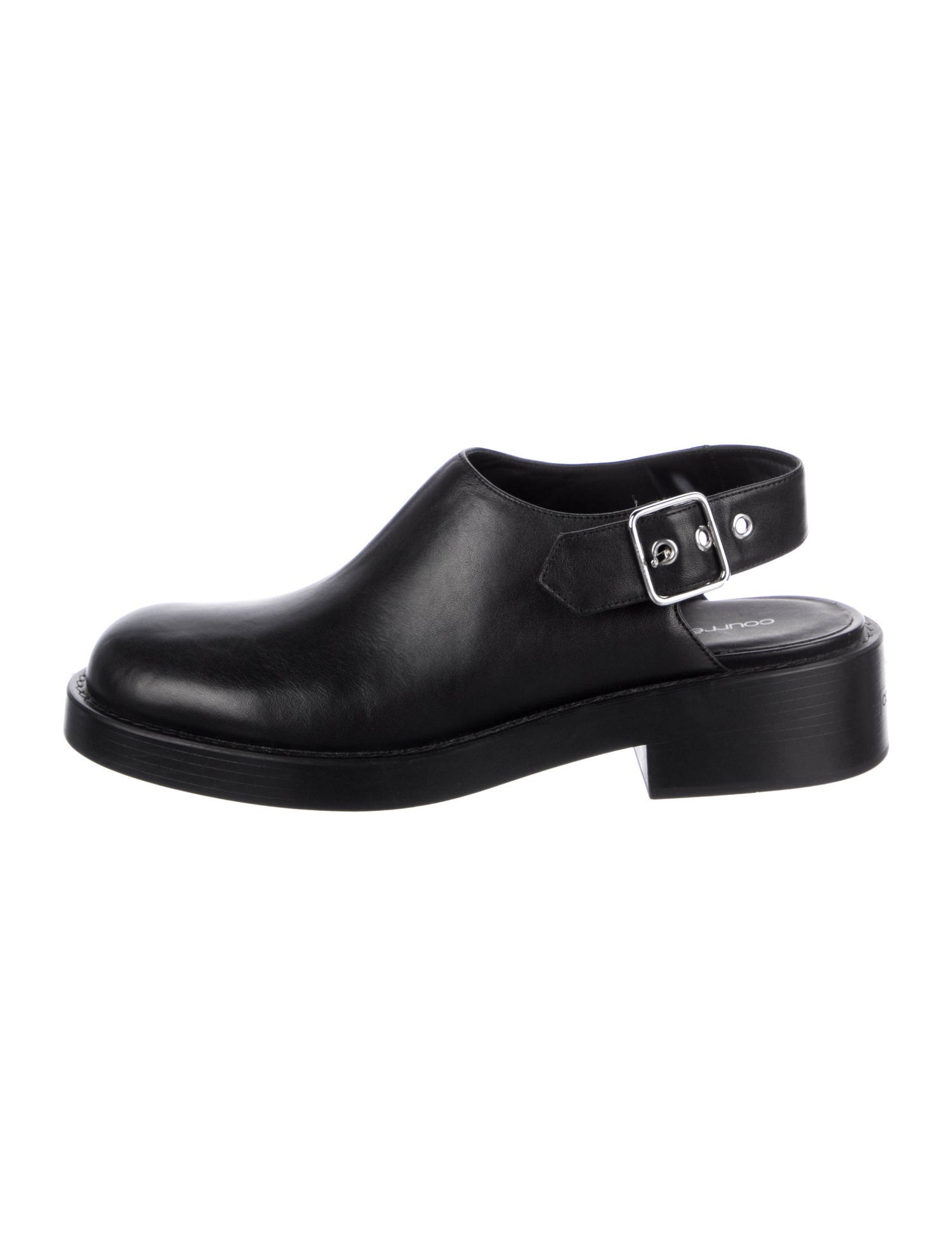 Courrèges Leather Slippers