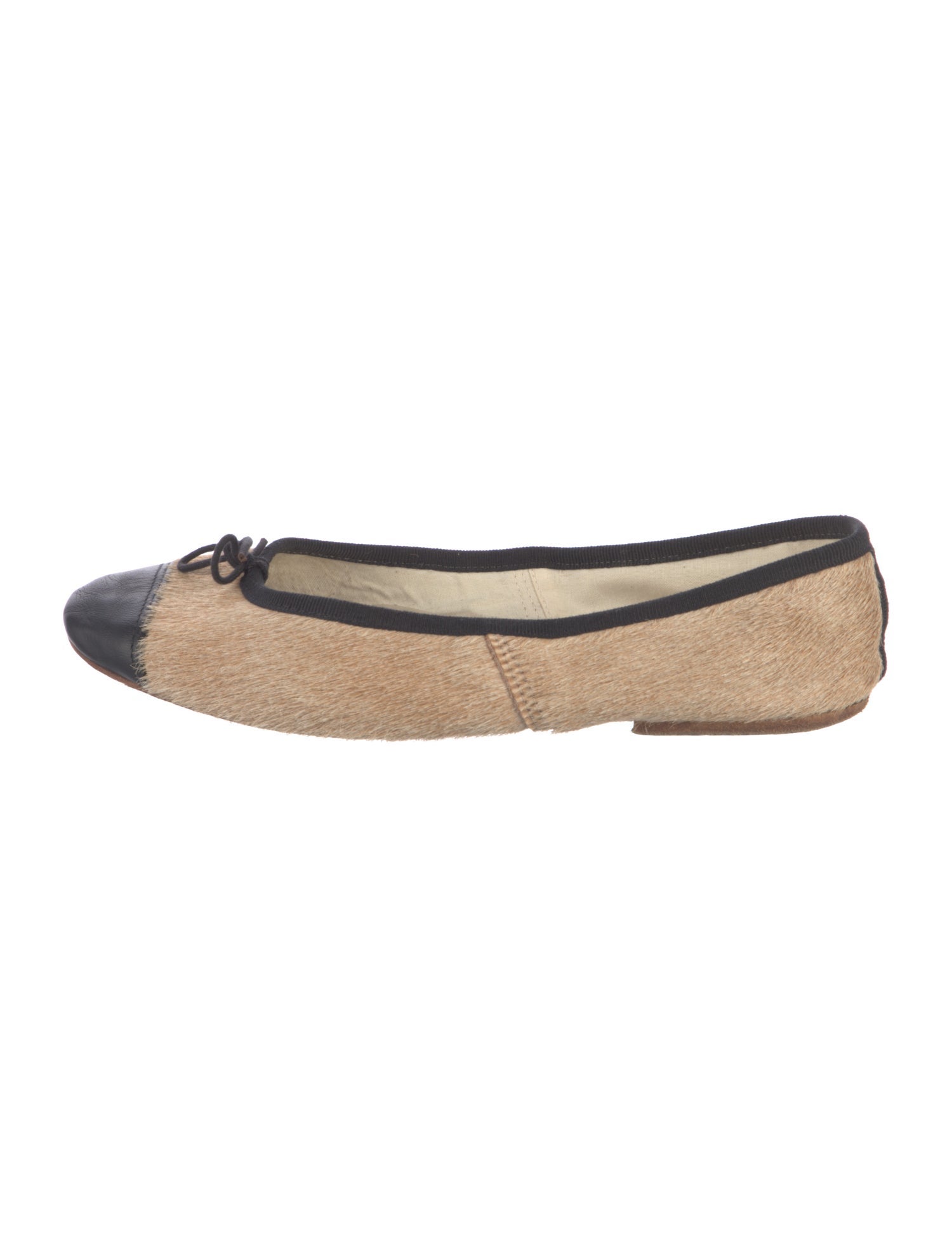 Collection Privée? Ponyhair Colorblock Pattern Ballet Flats
