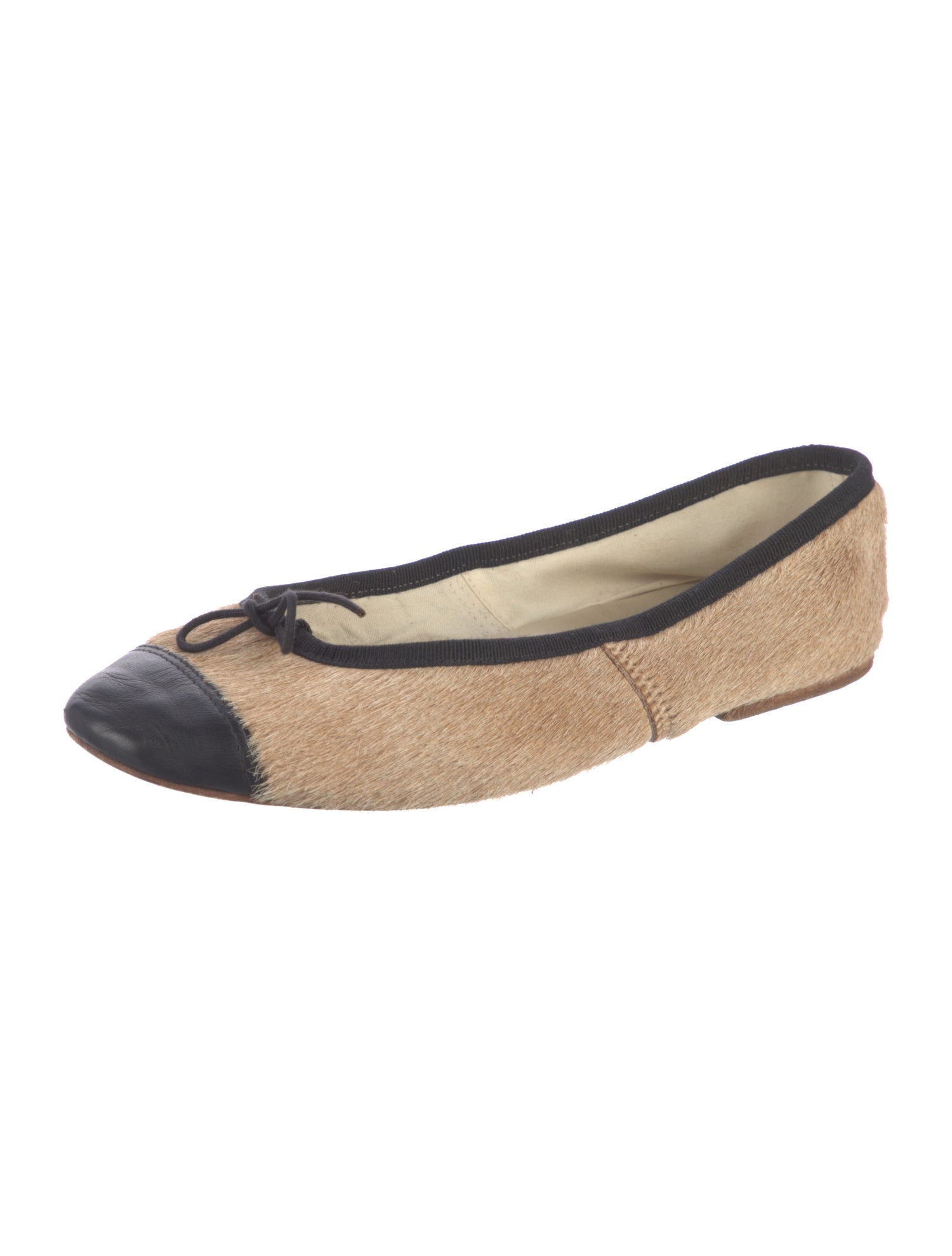 Collection Privée? Ponyhair Colorblock Pattern Ballet Flats