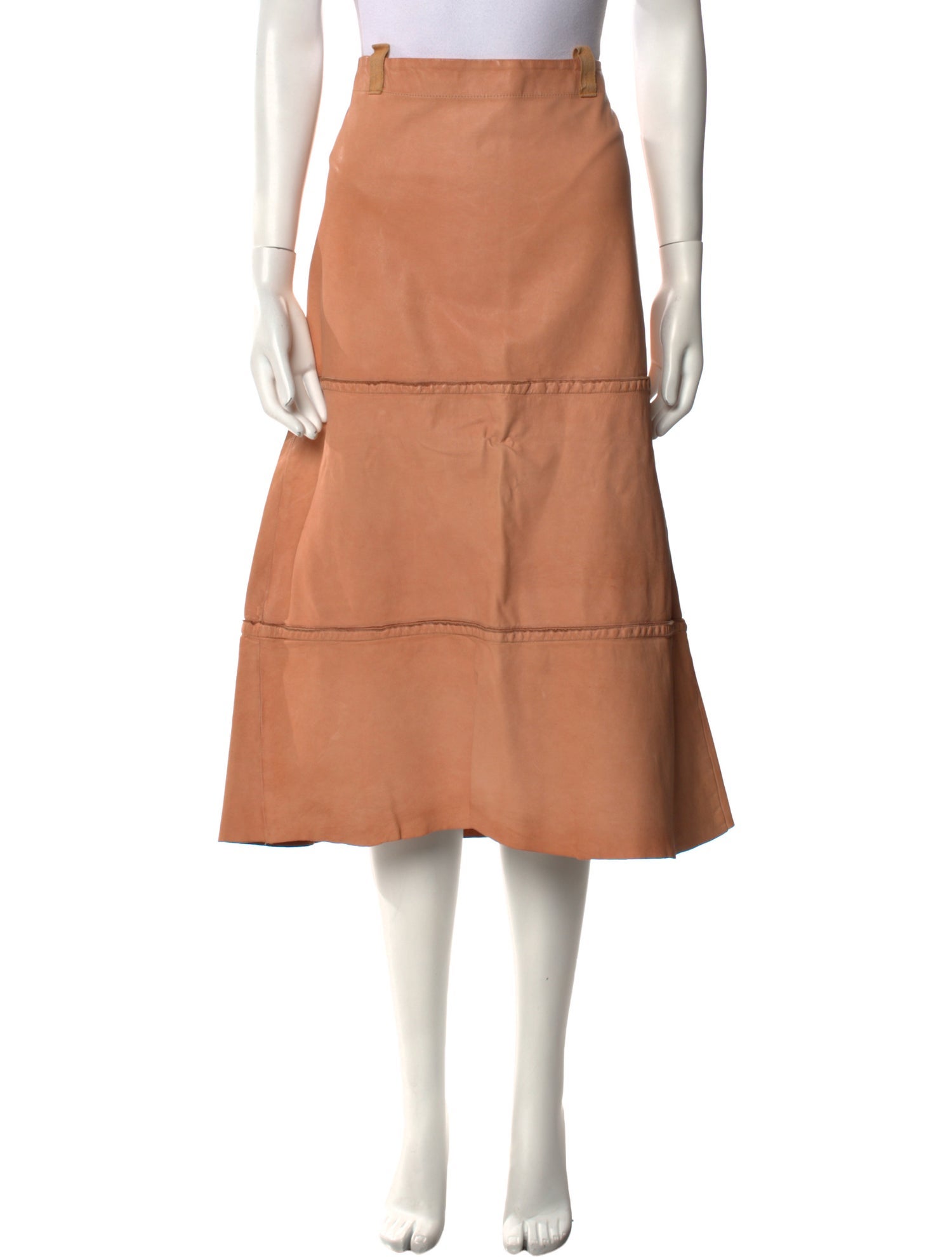 Collection Privée? Leather Midi Length Skirt