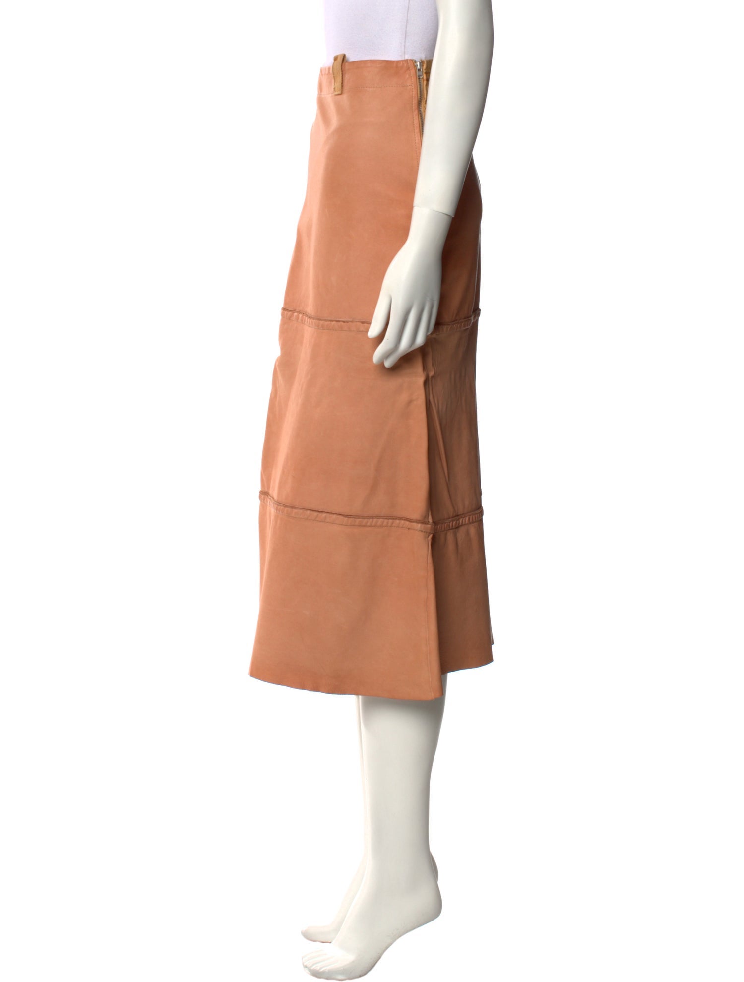 Collection Privée? Leather Midi Length Skirt