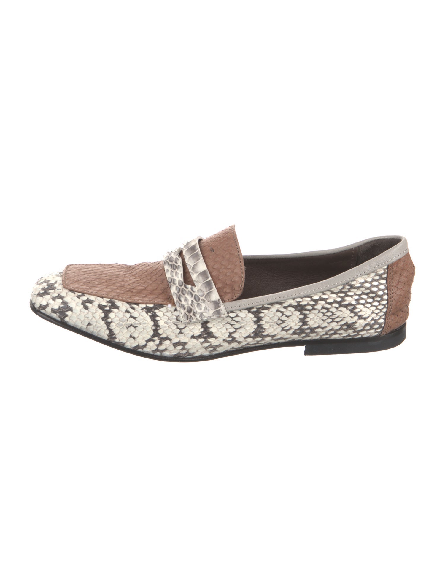 Collection Privée? Snakeskin Animal Print Loafers