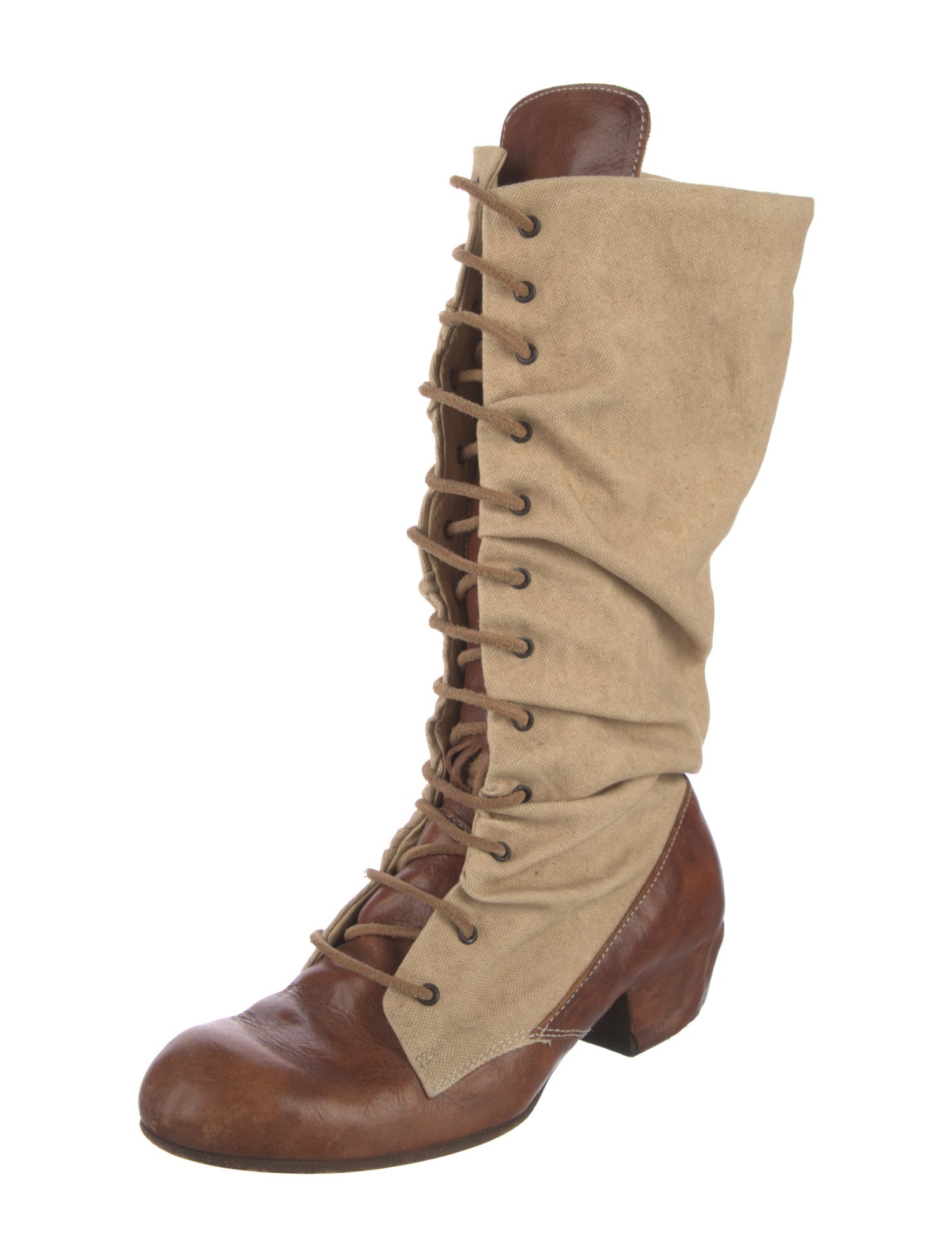 Collection Privée? Leather Lace-Up Boots