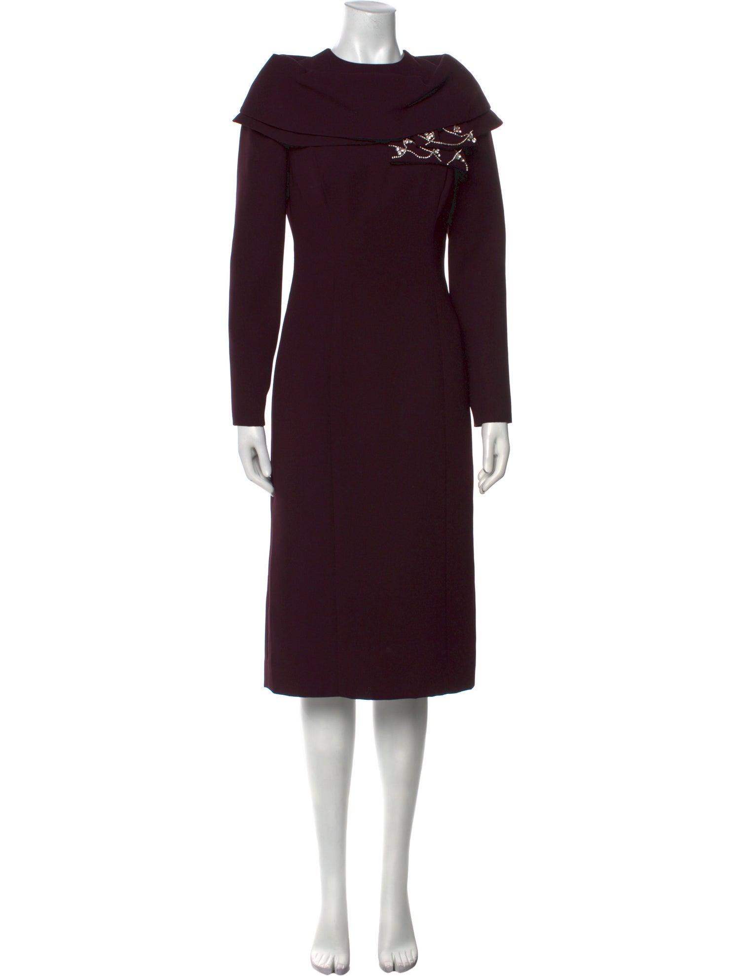 Collection Privée? Cowl Neck Midi Length Dress