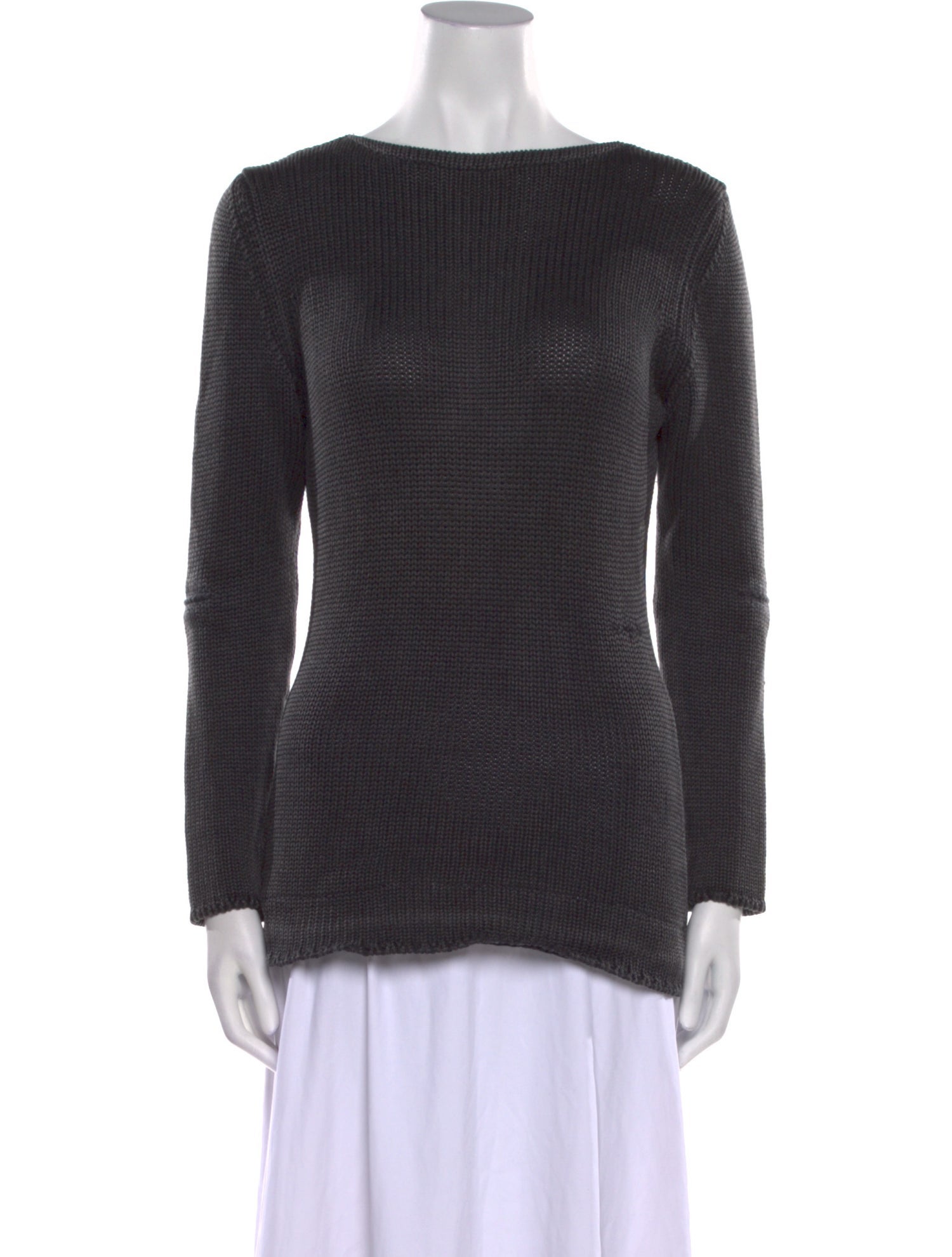 Collection Privée? Virgin Wool Bateau Neckline Sweater