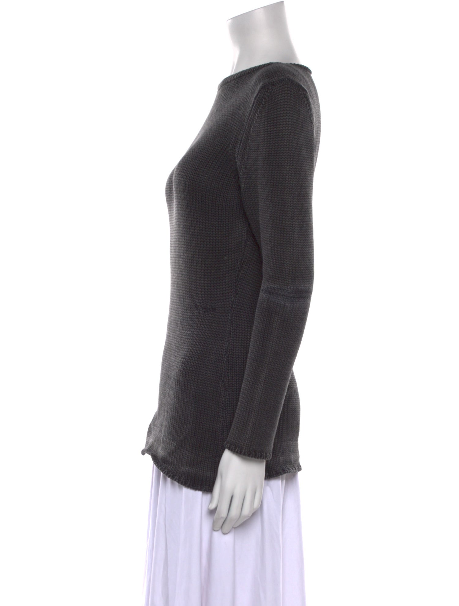Collection Privée? Virgin Wool Bateau Neckline Sweater