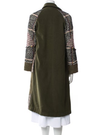 Collection Privée? Wool Houndstooth Print Peacoat