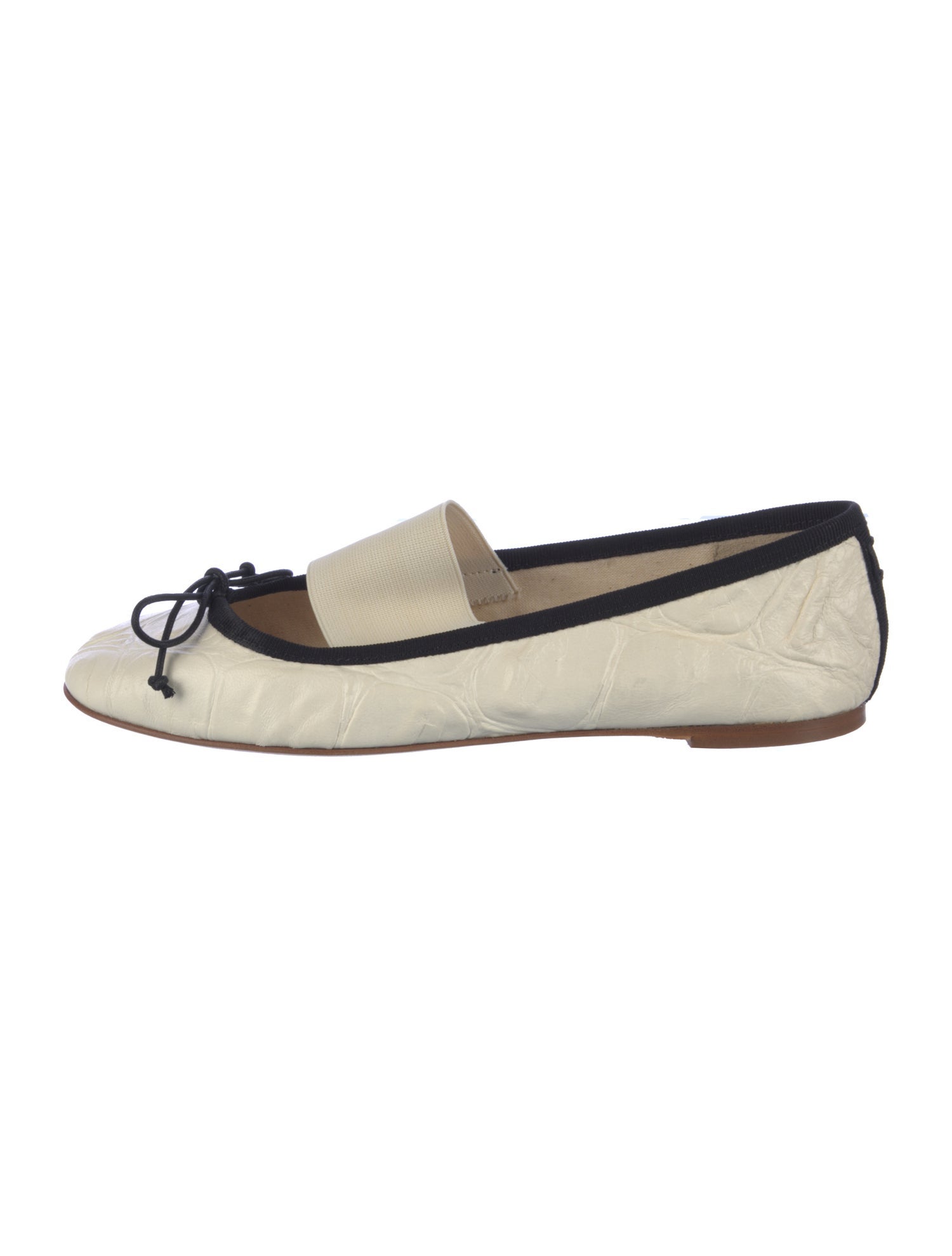 Collection Privée? Leather Printed Ballet Flats