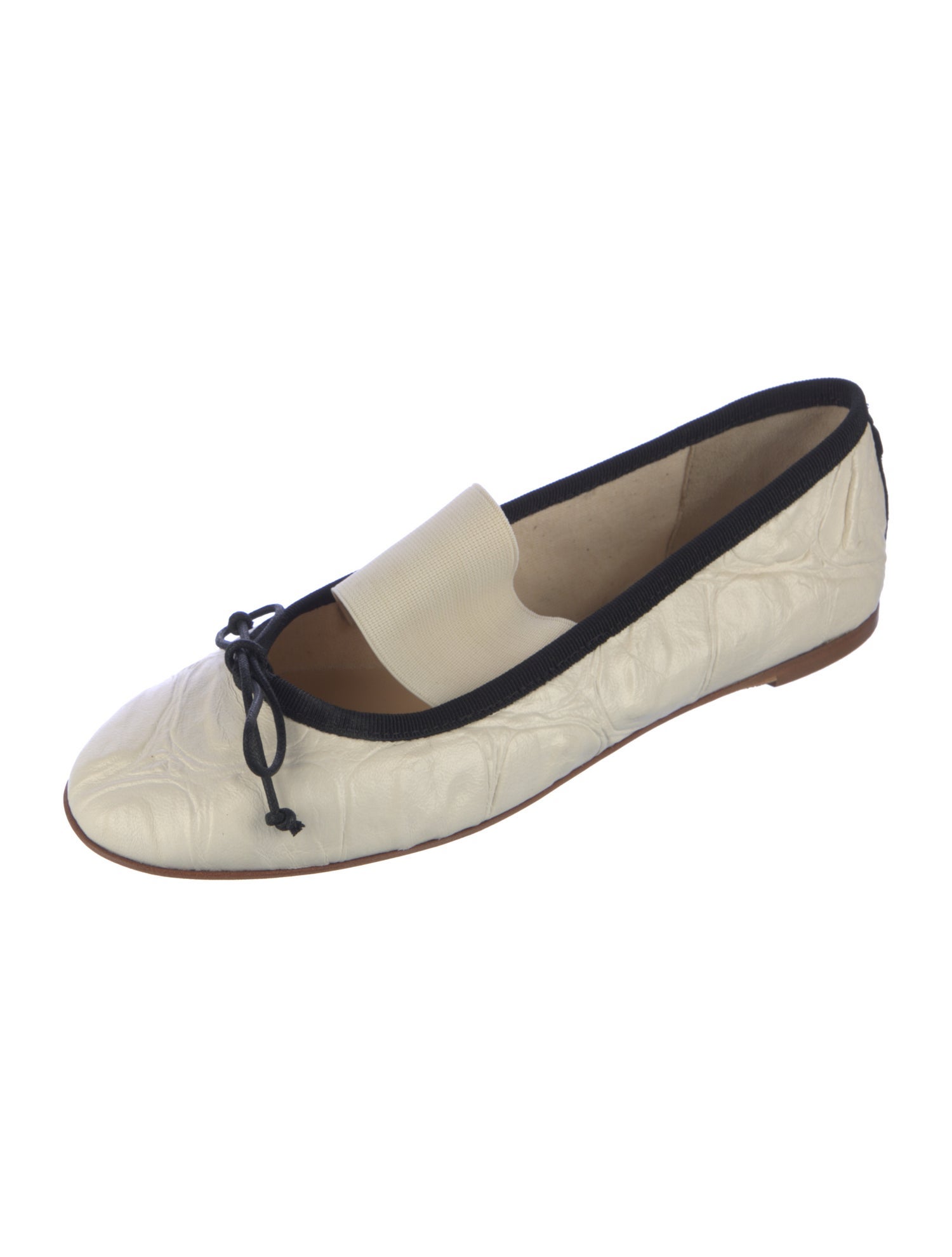 Collection Privée? Leather Printed Ballet Flats